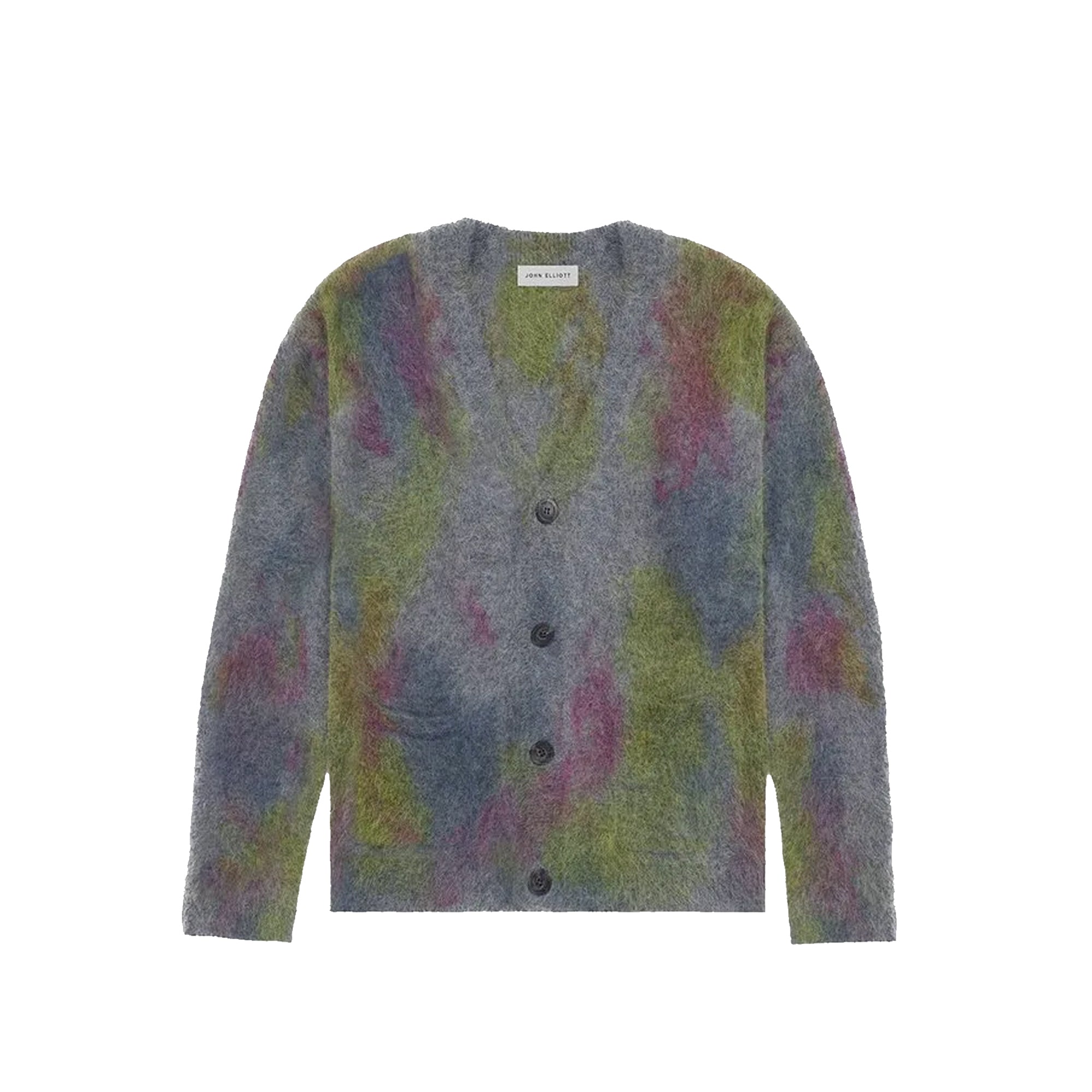 John Elliot Mens Angora Cardigan 'Charcoal Skittles'