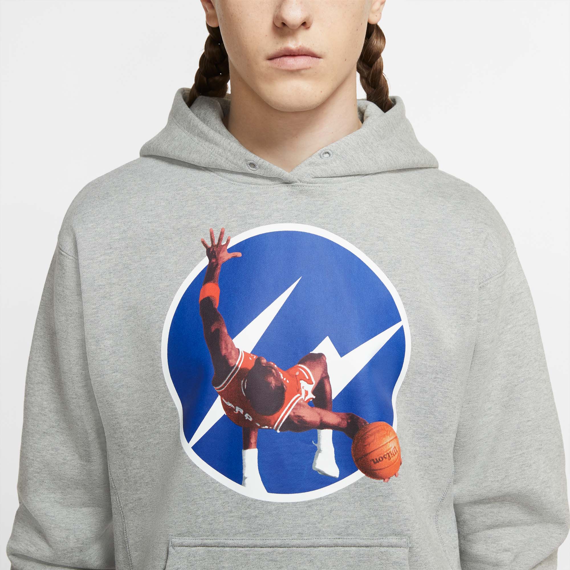 Air Jordan x Fragment Mens Fleece Graphic Hoodie