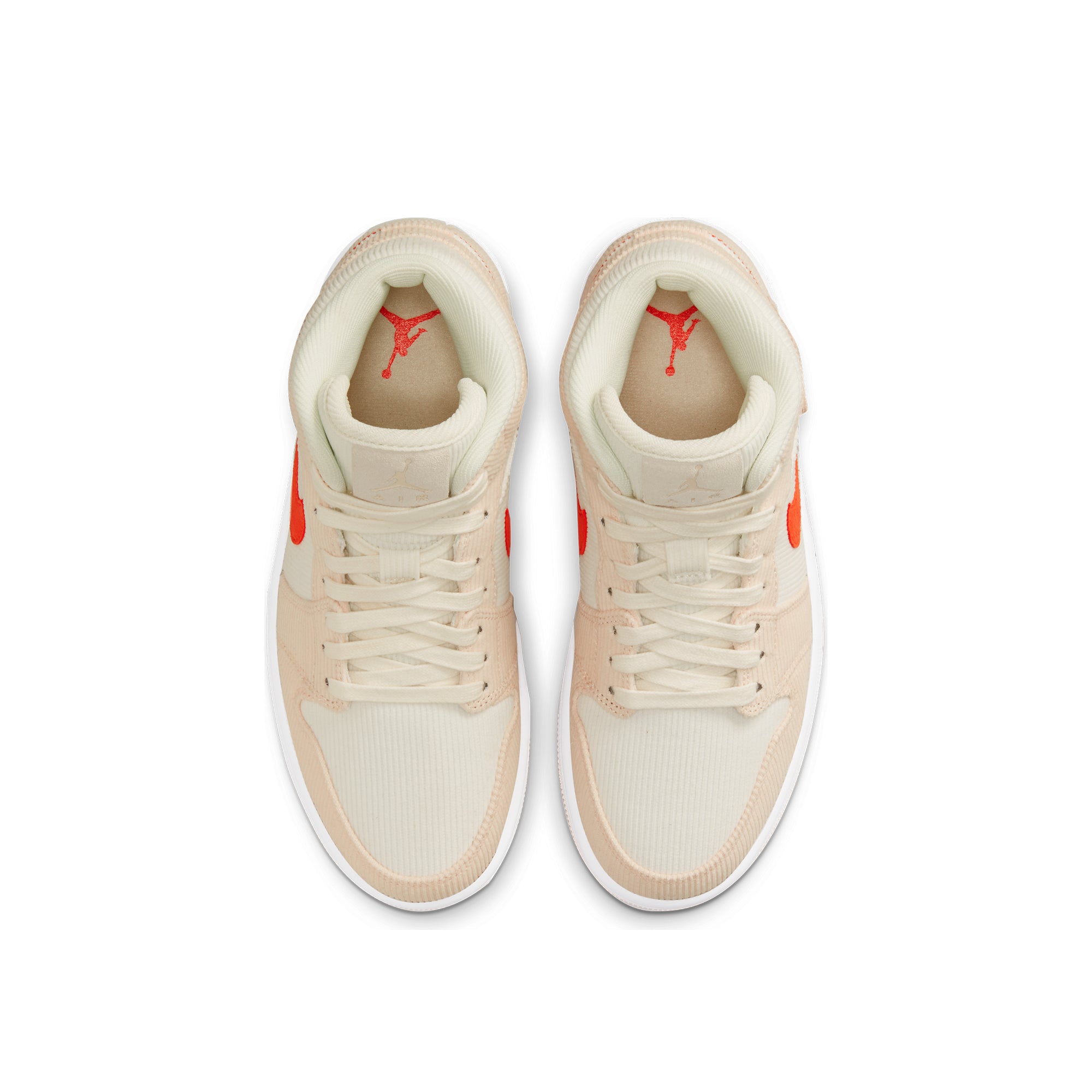 Air Jordan Womens 1 Mid SE Shoes Sail/Orange