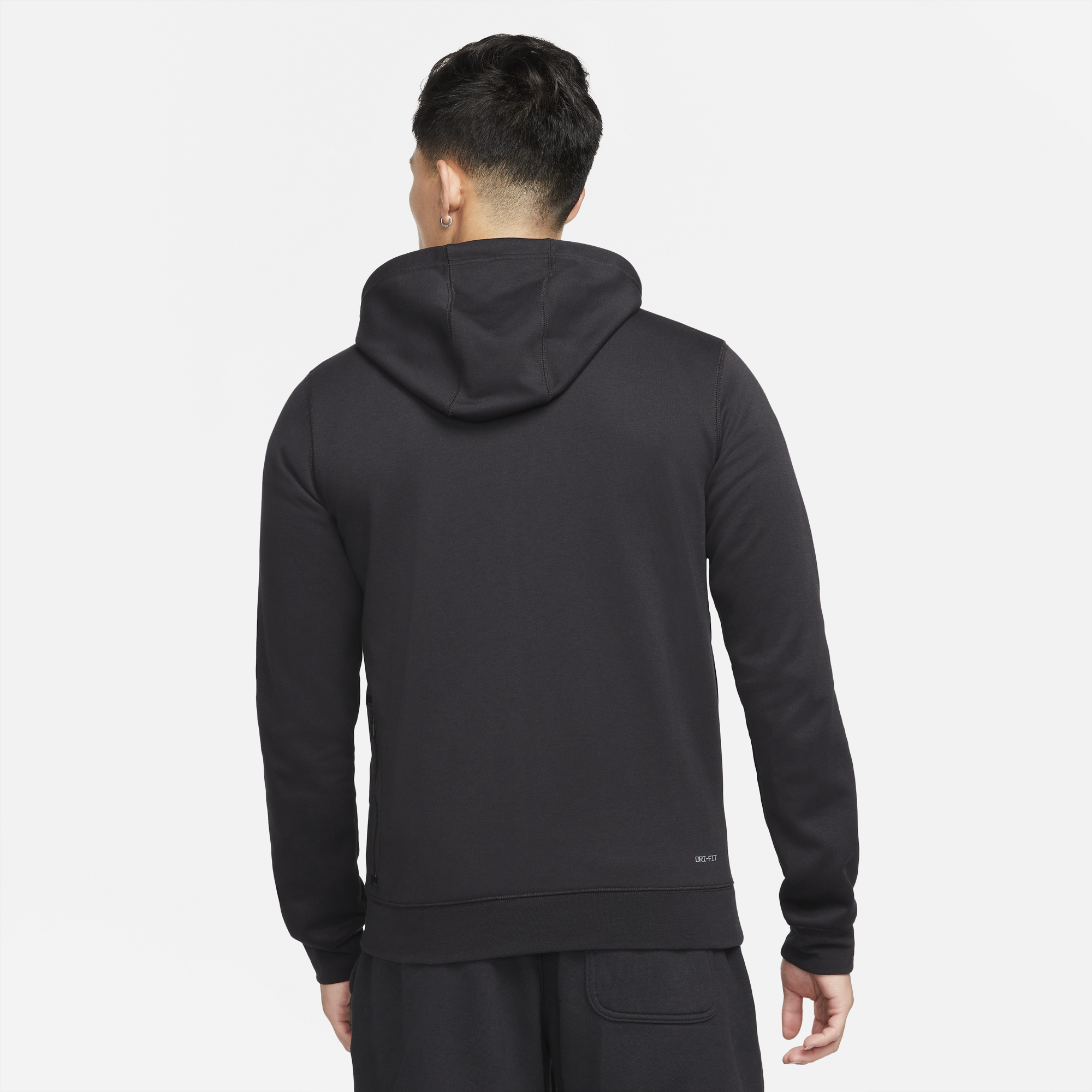 Air Jordan Mens Dri-Fit Air Fleece Full-Zip Hoodie 'Black'