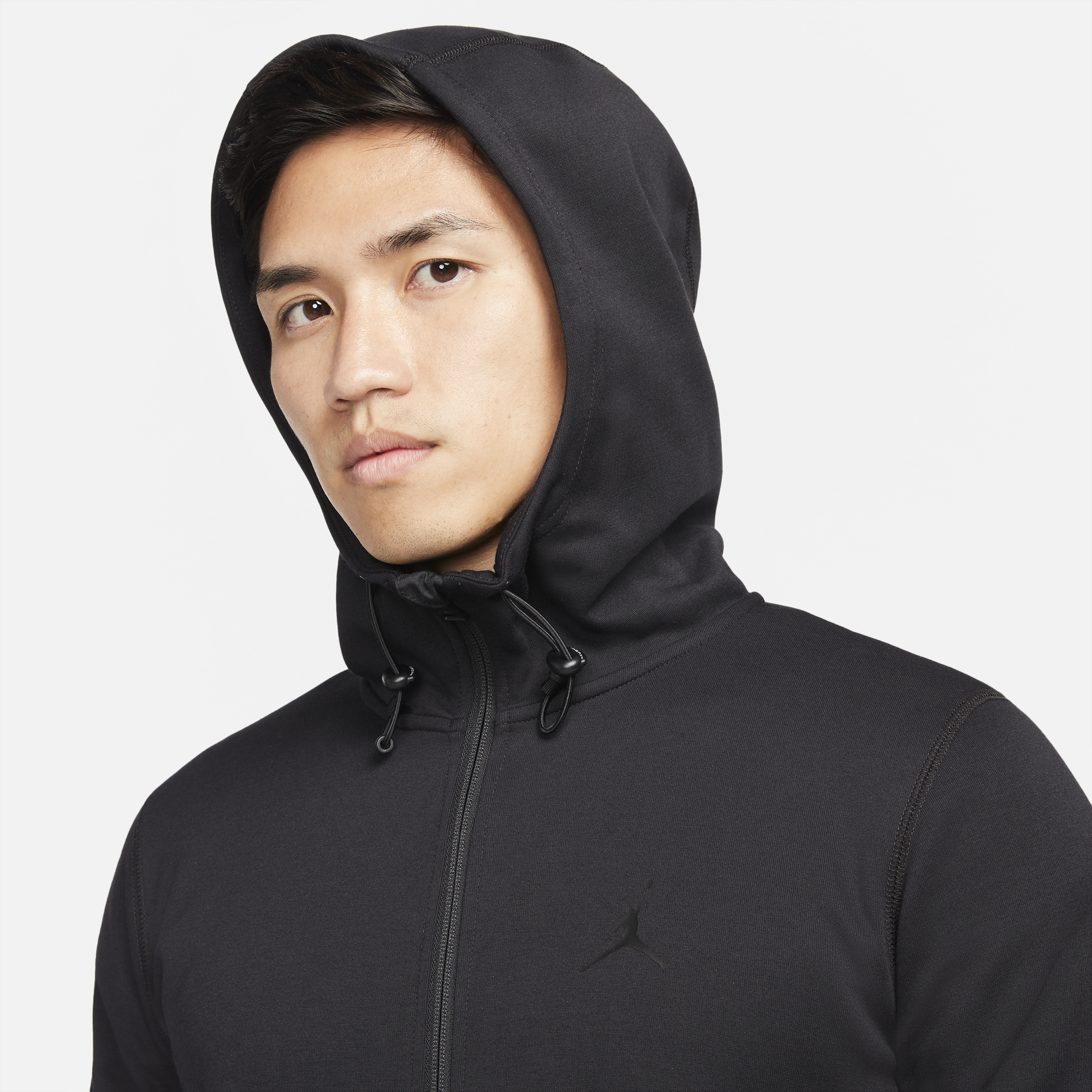 Air Jordan Mens Dri-Fit Air Fleece Full-Zip Hoodie 'Black'