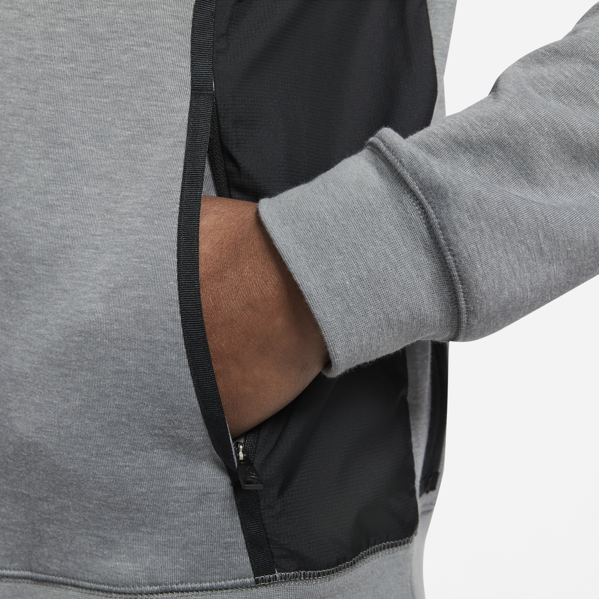 Air Jordan Mens Dri-Fit Air Fleece Full-Zip Hoodie 'Carbon Heather'