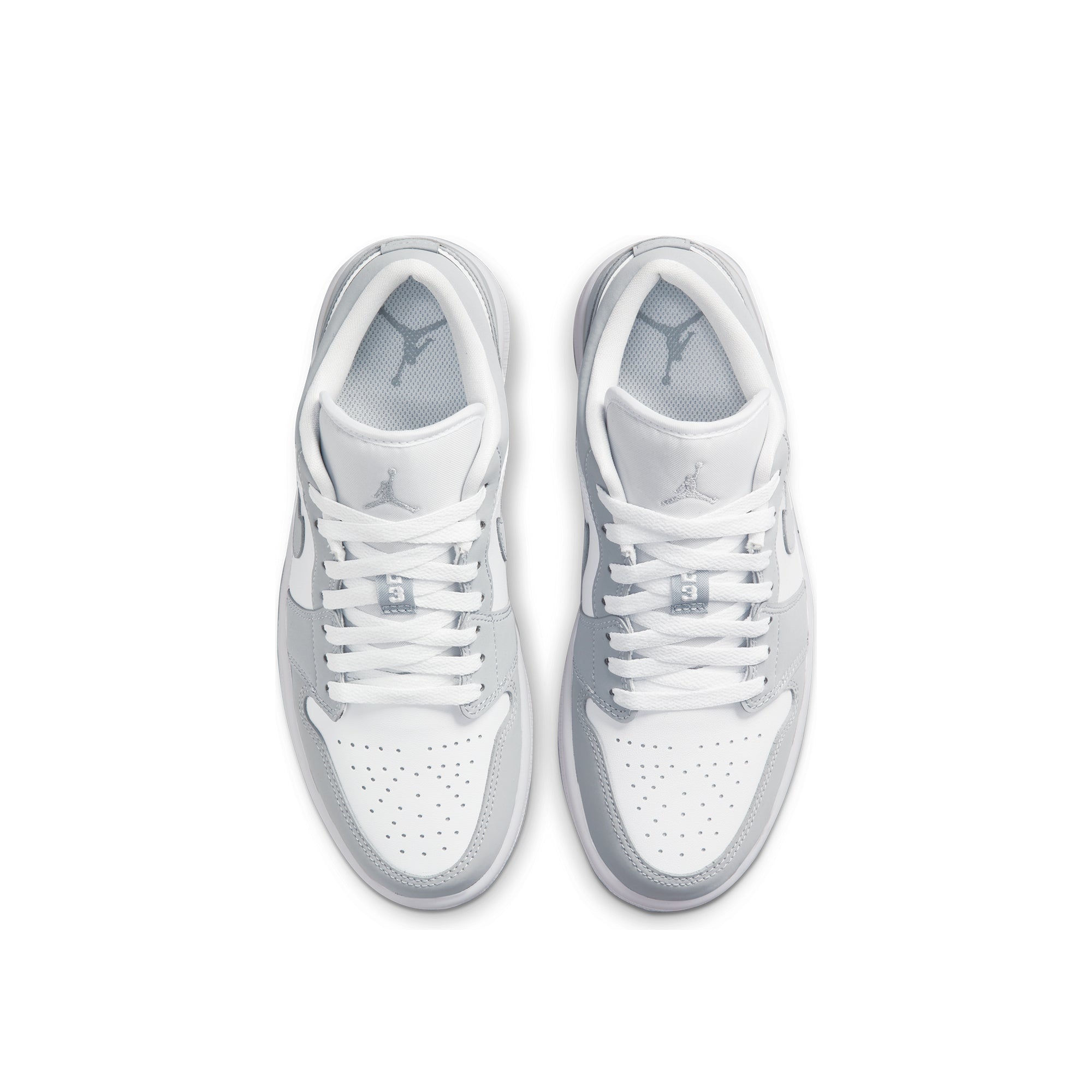 Air Jordan Womens 1 Low Shoes White/Wolf Grey