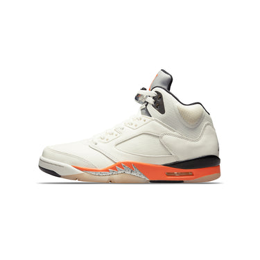 Air Jordan Mens 5 Retro Shoes 'Sail/Orange Blaze'