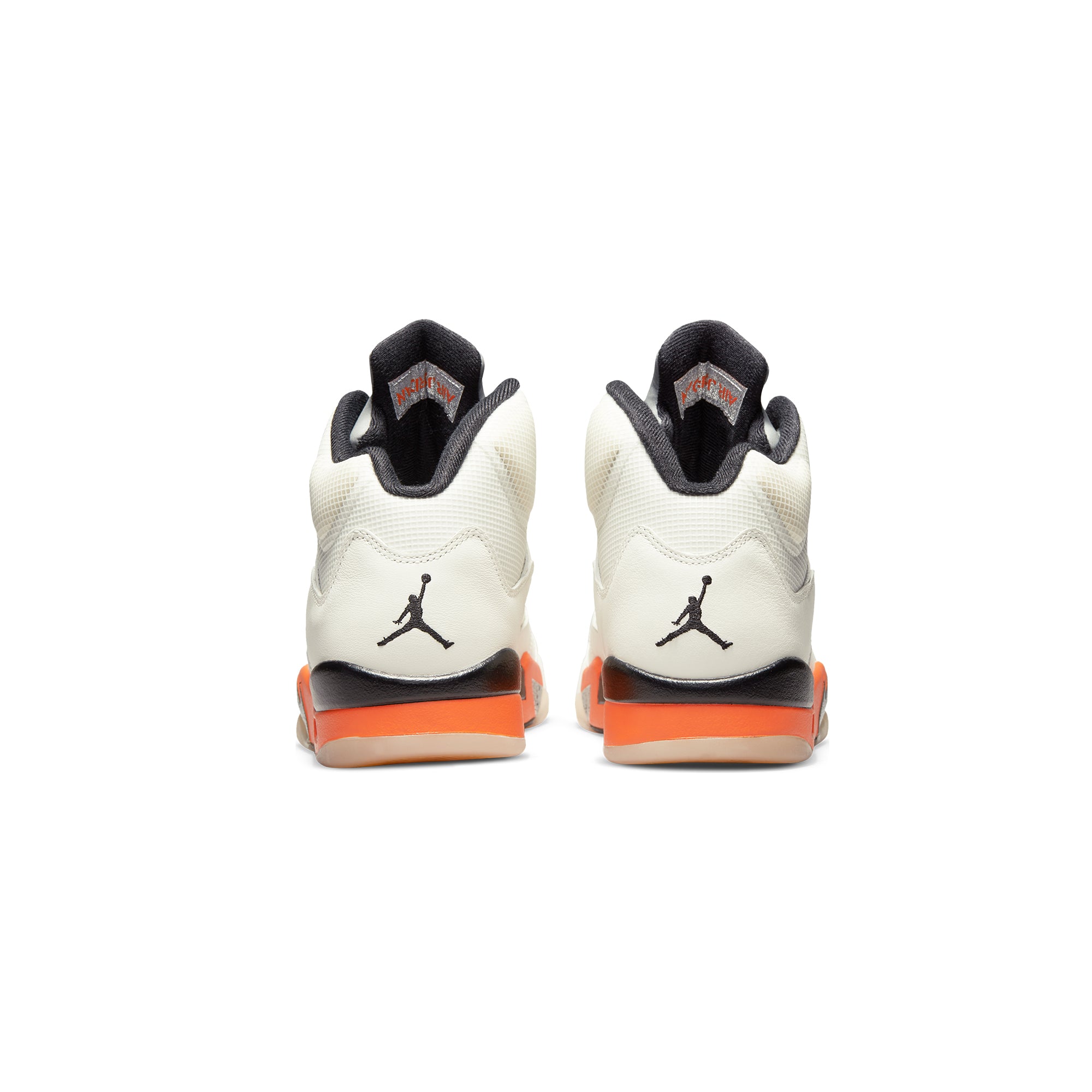 Air Jordan Mens 5 Retro Shoes 'Sail/Orange Blaze'