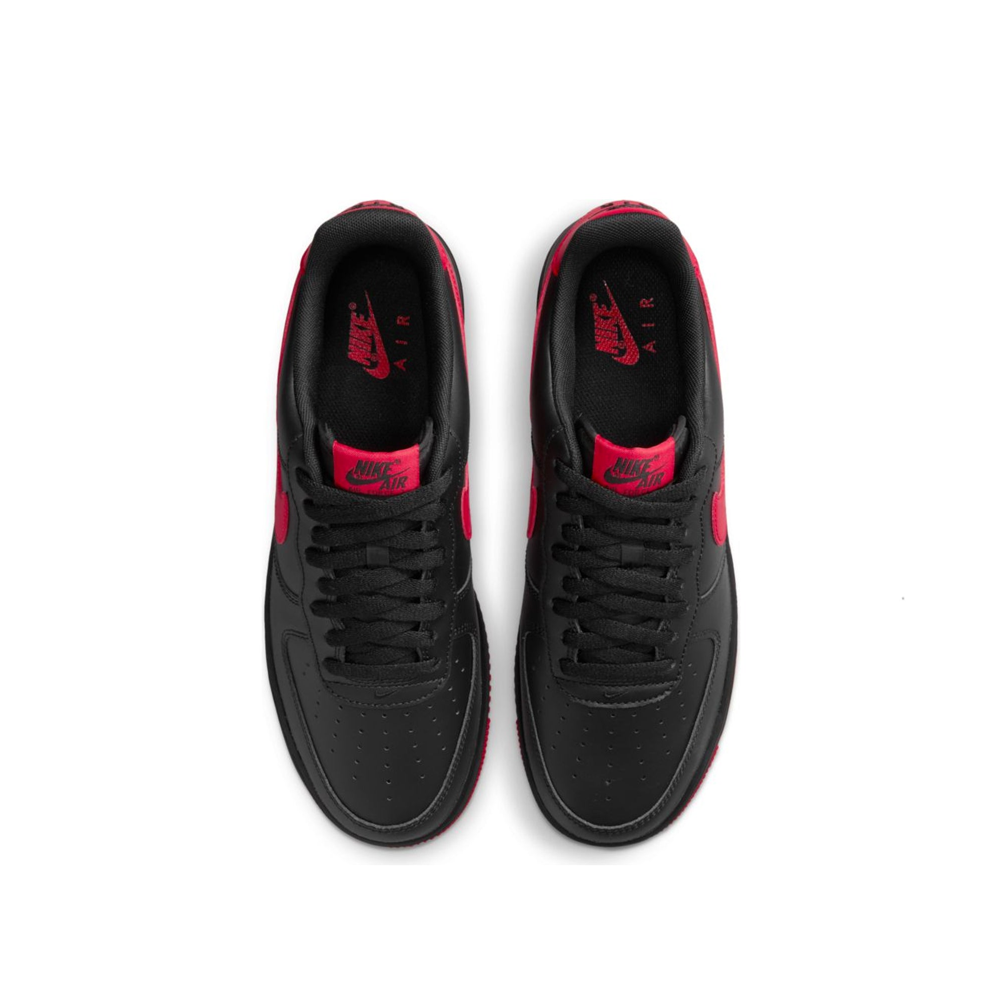 Nike Mens Air Force 1 '07 Shoes 'Black/University Red'