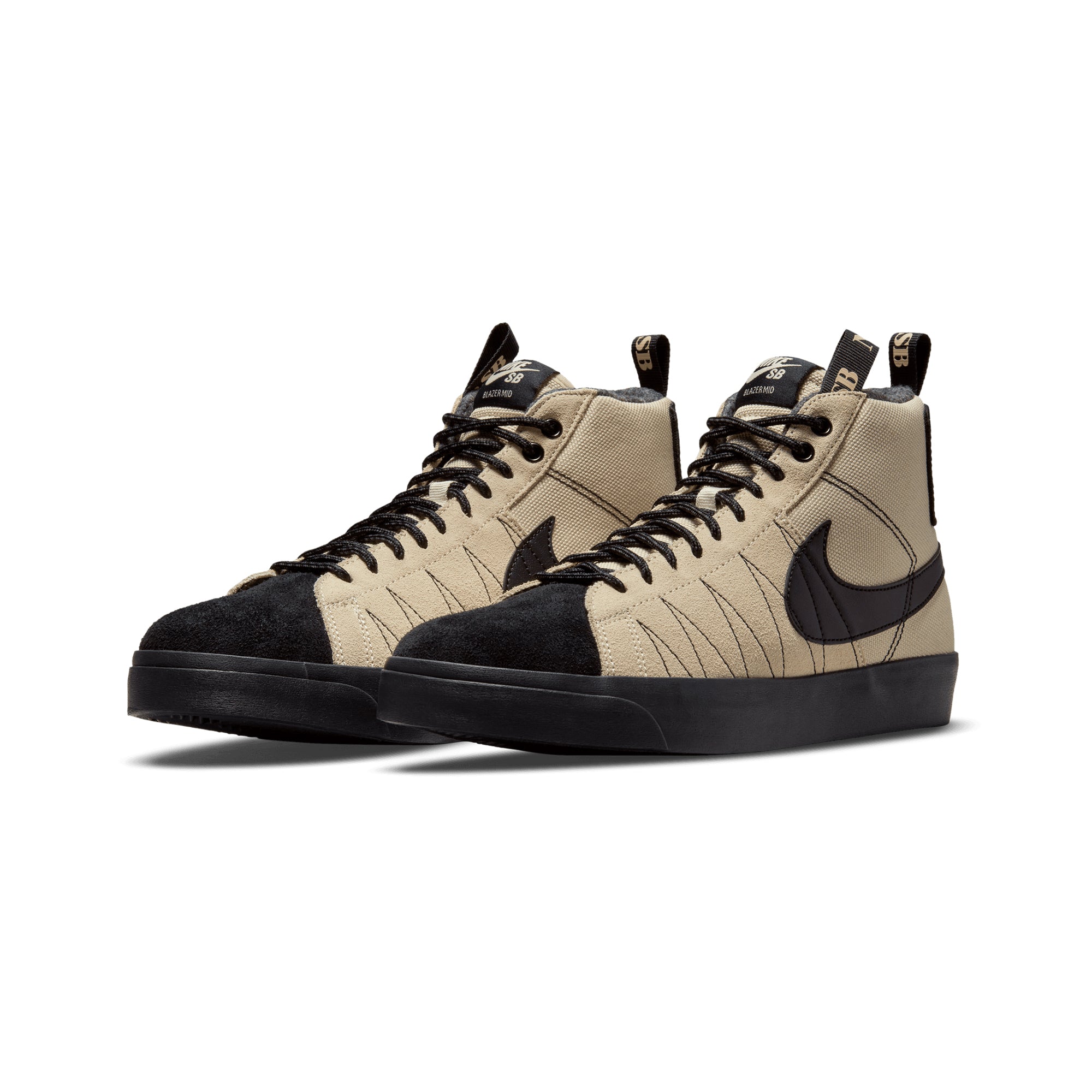 Nike SB Mens Zoom Blazer Mid Premium Shoes 'Rattan/Black'