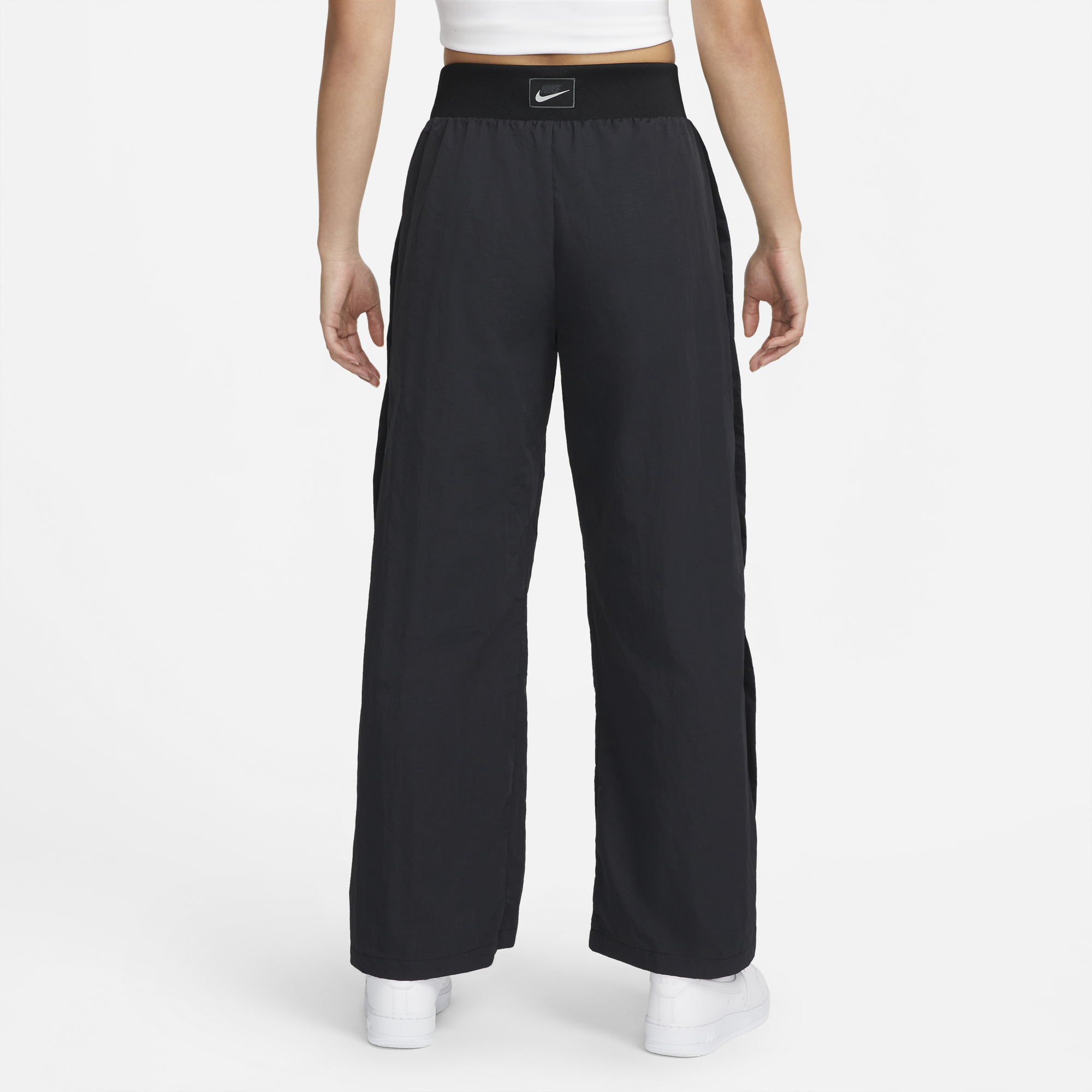 Nike Womens Sportswear Icon Clash Woven Wide Leg Pants 'Black'