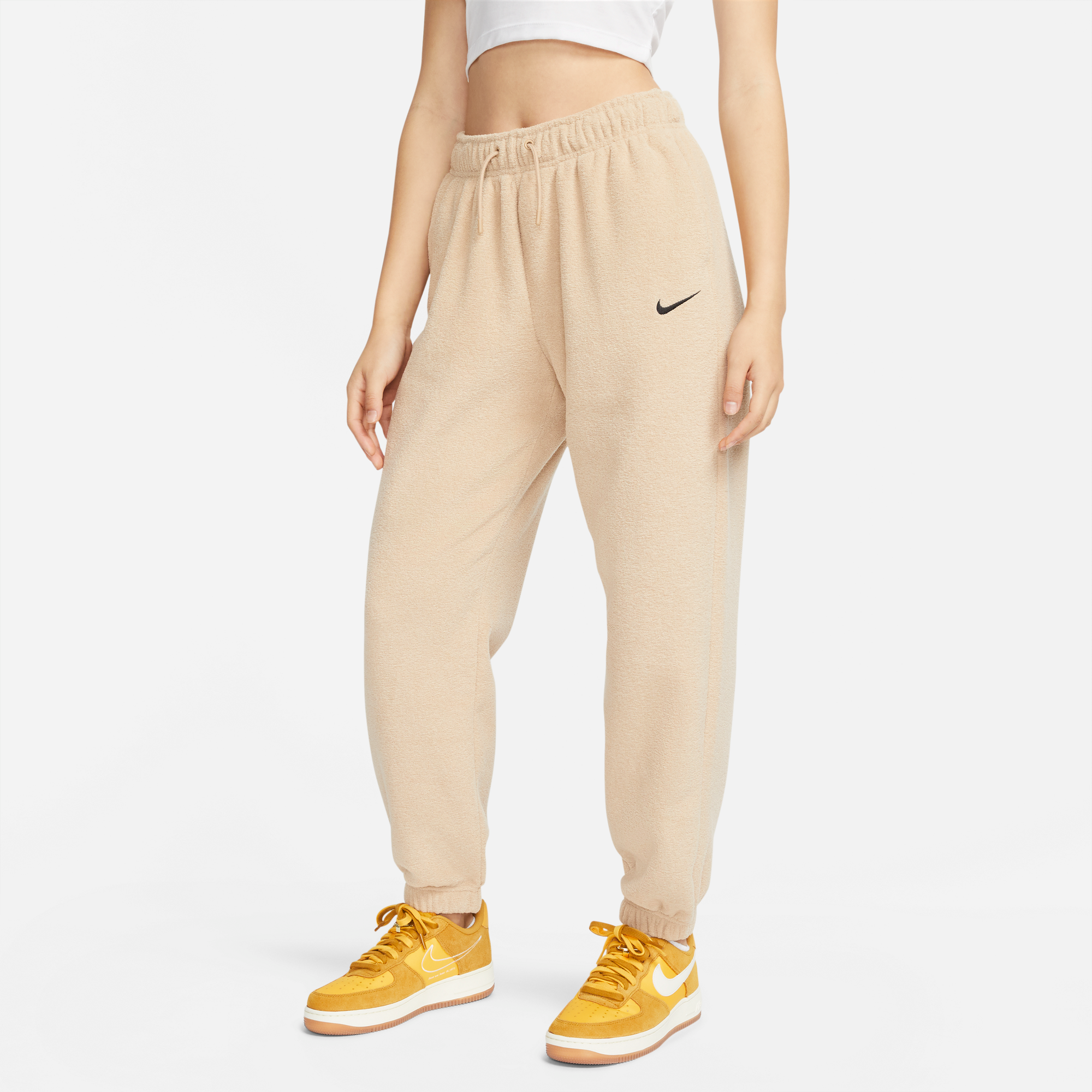 Nike Womens Sportswear Plush High-Rise Joggers 'Hemp'