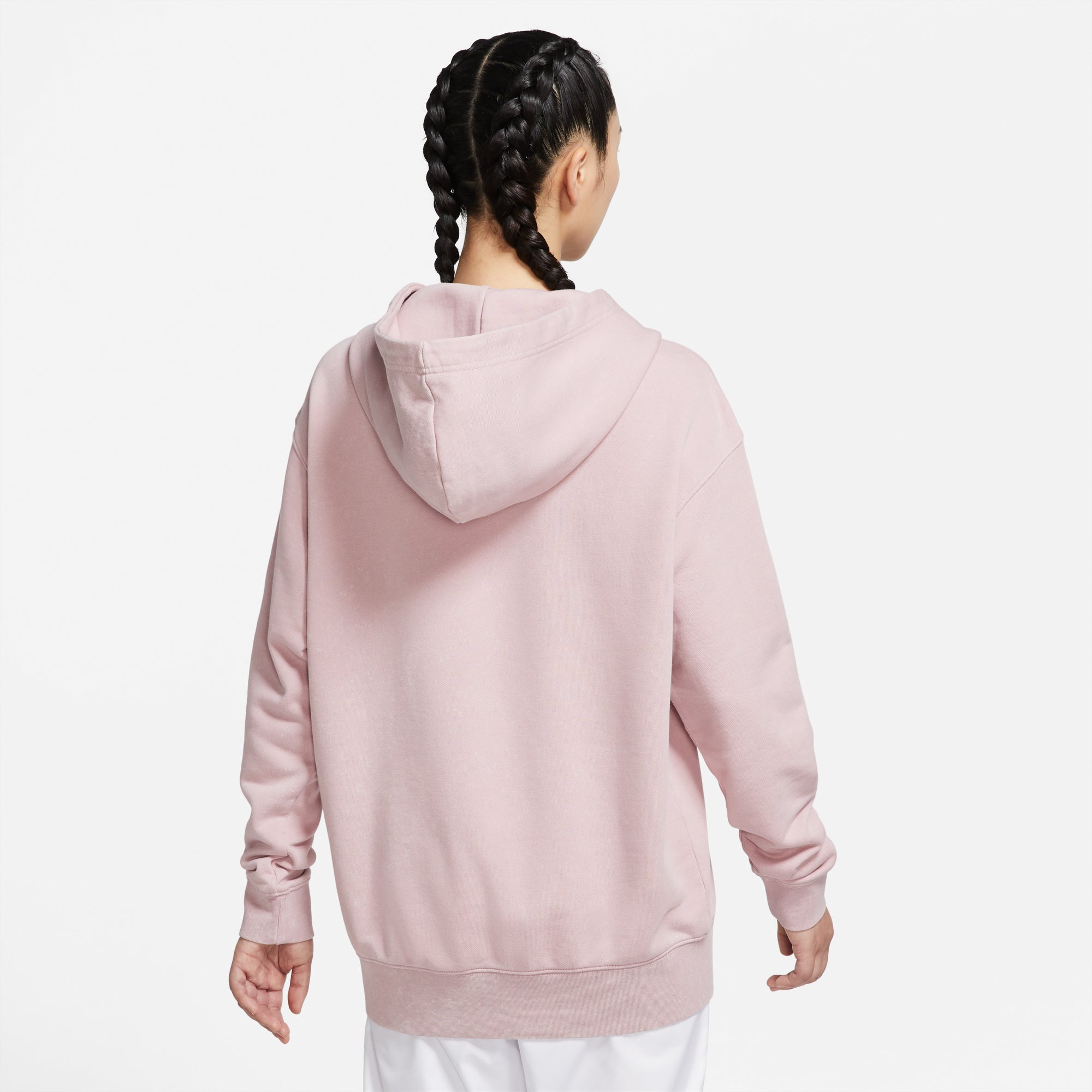 Nike Womens Sportswear Washed Fleece Hoodie 'Champagne'