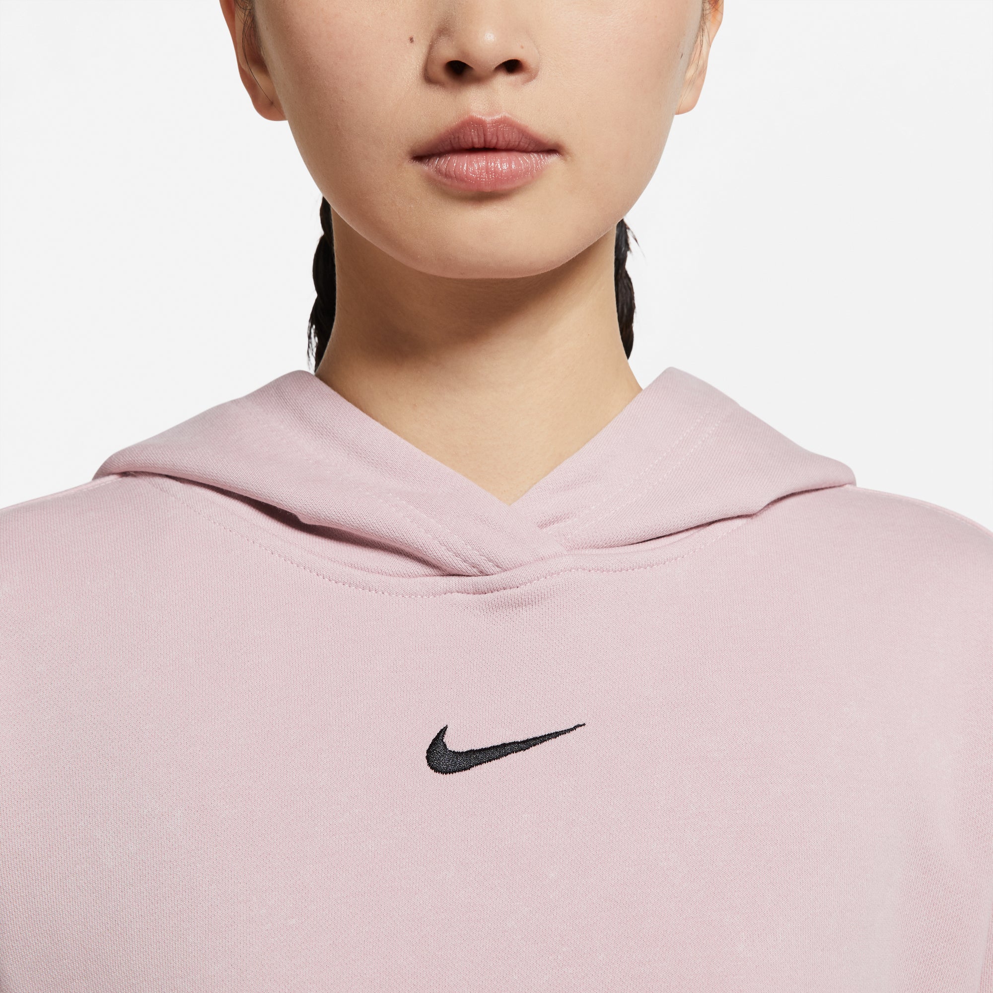 Nike Womens Sportswear Washed Fleece Hoodie 'Champagne'