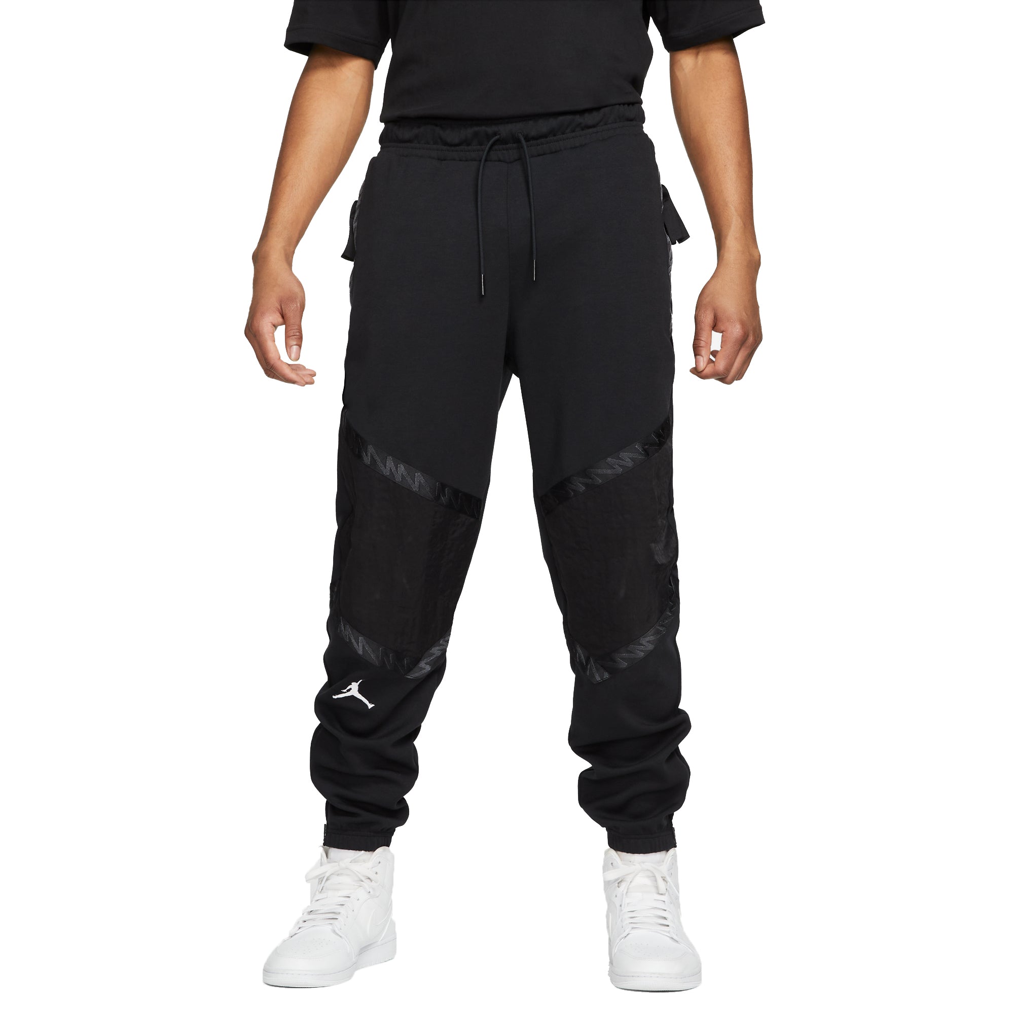 Jordan Mens Dri-Fit Zion Fleece Pants Black