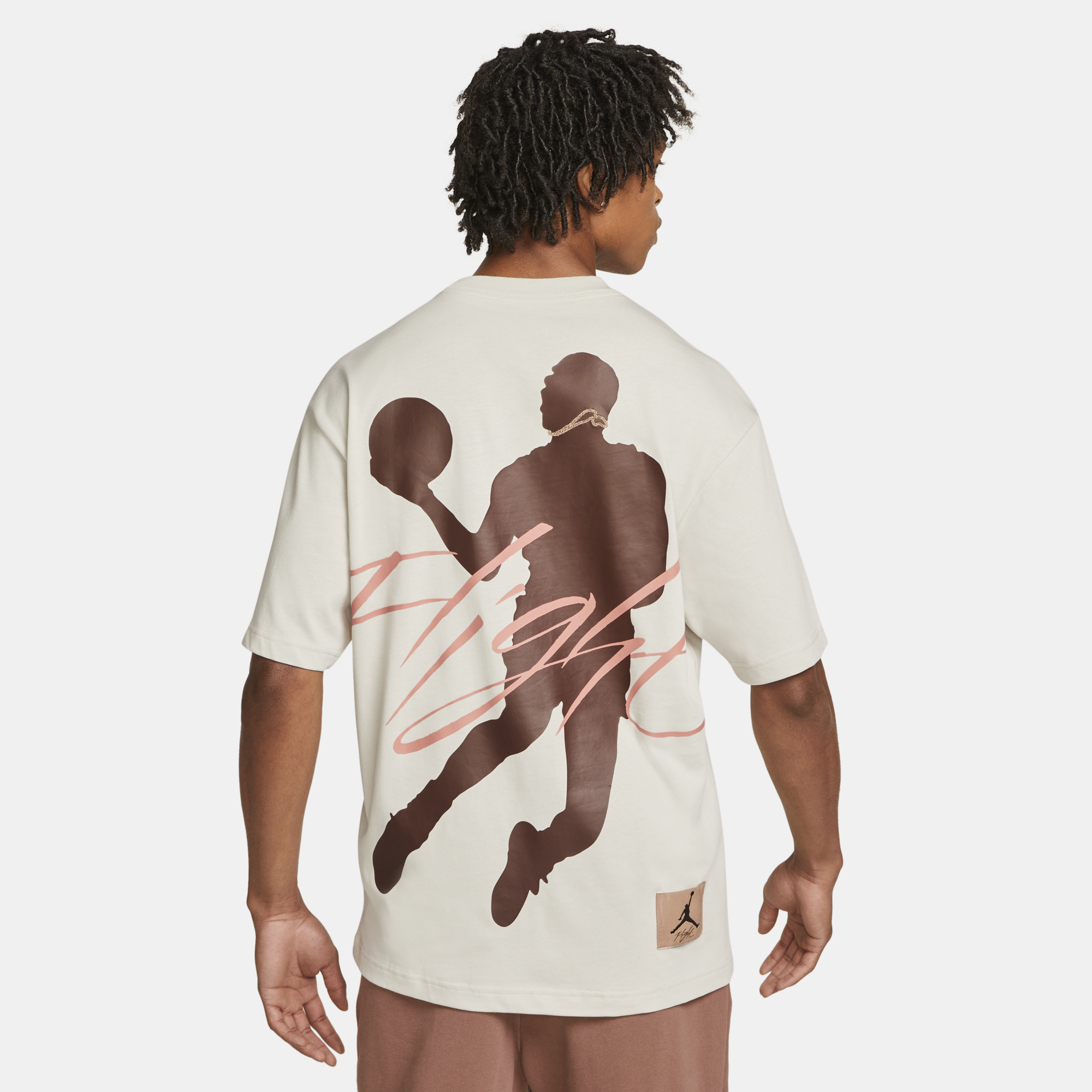 Air Jordan Mens Flight Heritage Tshirt 'Light Bone'