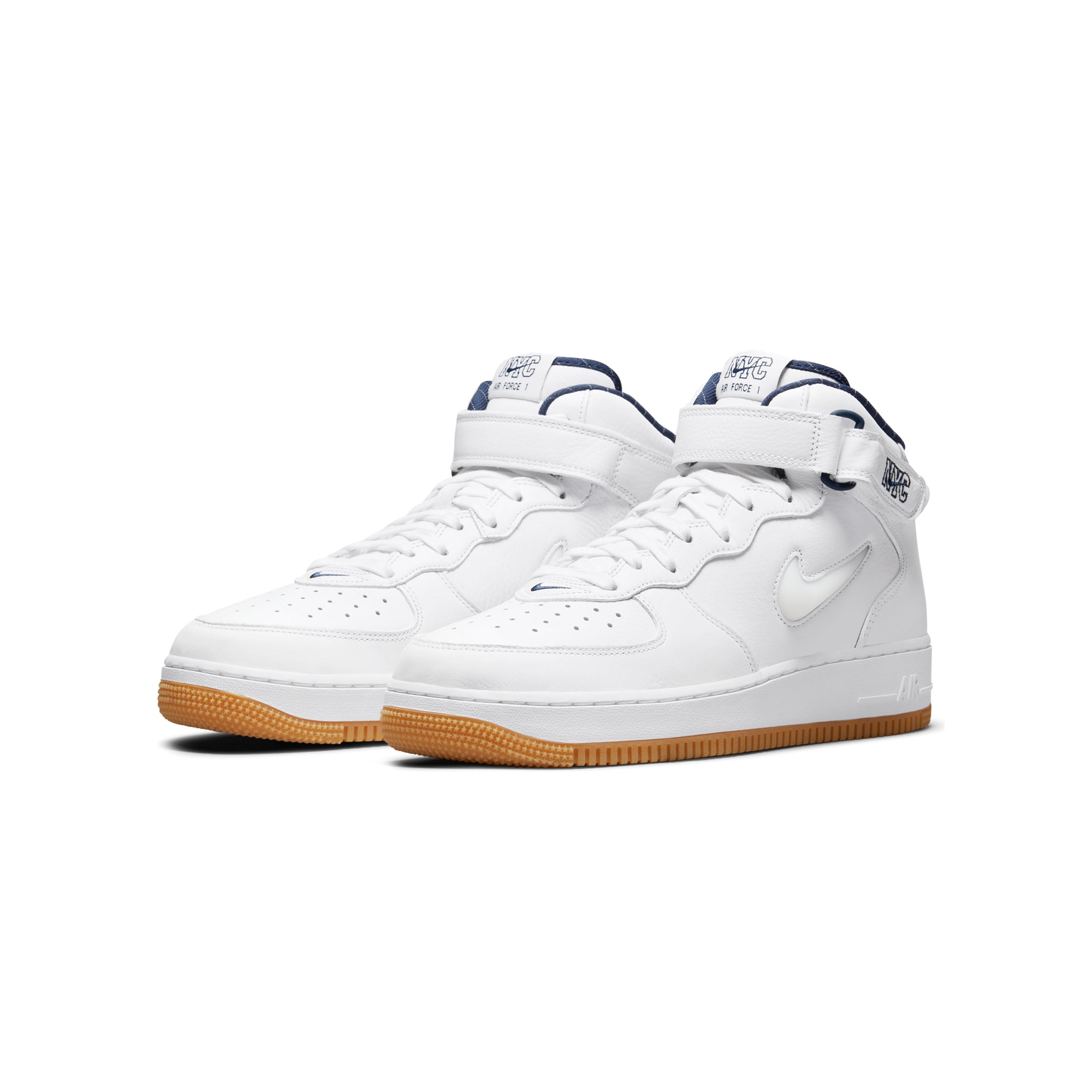 Nike Mens Air Force 1 Mid Shoes 'White/Midnight Navy'