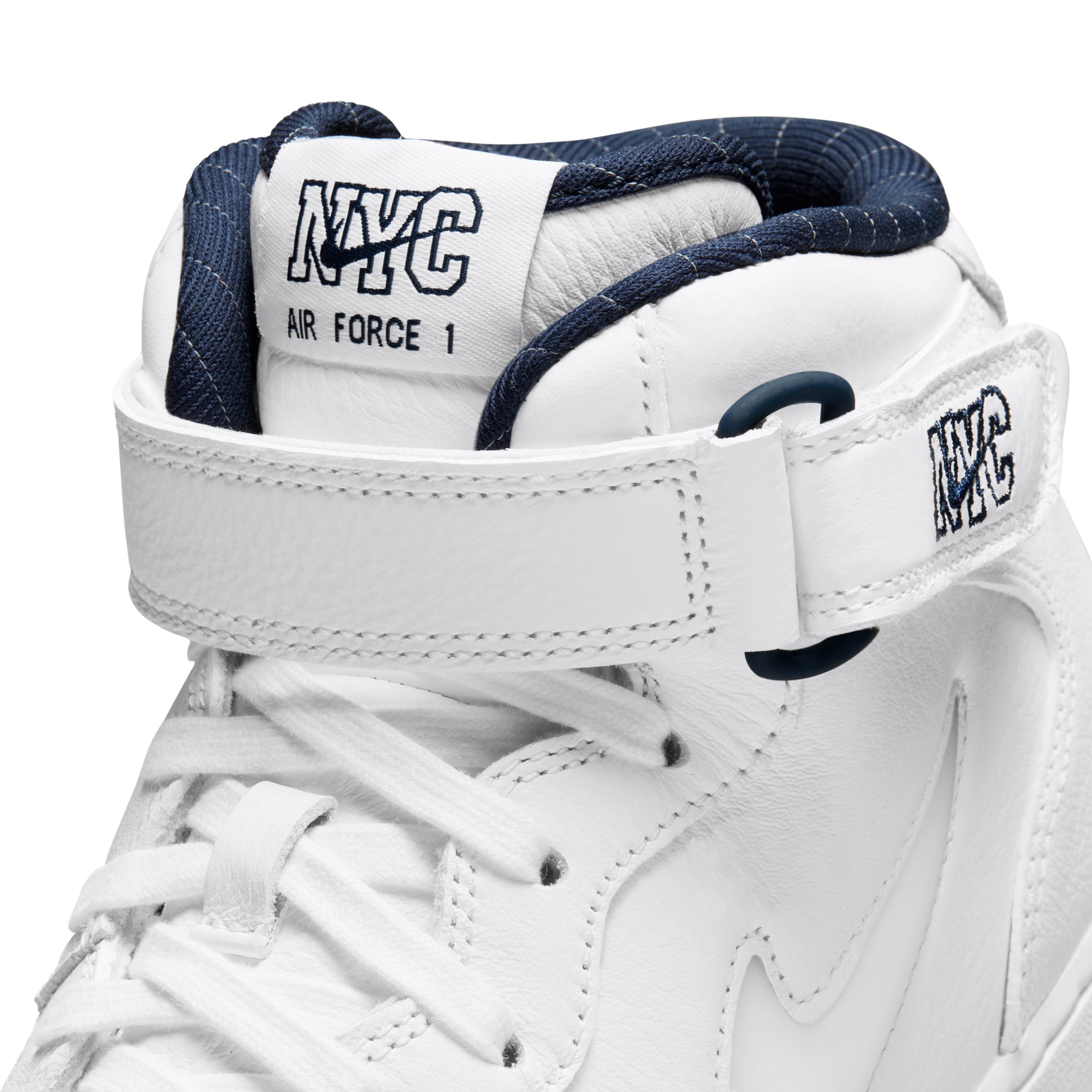 Nike Mens Air Force 1 Mid Shoes 'White/Midnight Navy'