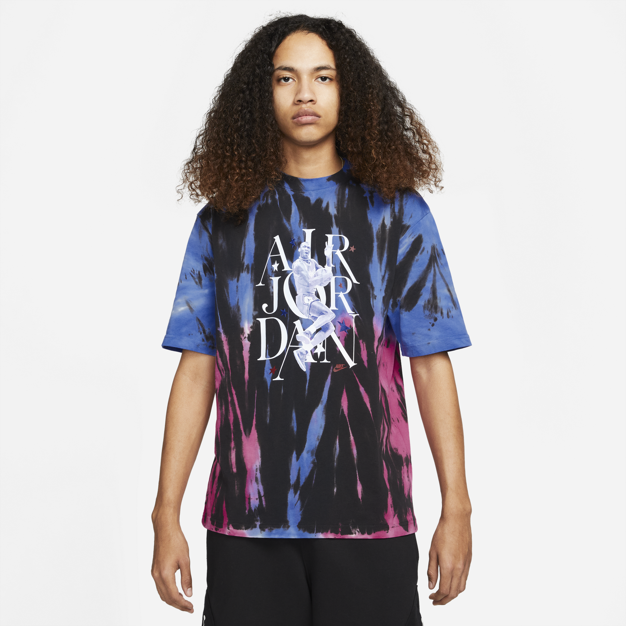 Air Jordan Mens Jordan Sport DNA '85 T-Shirt 'Blacl/Multi'