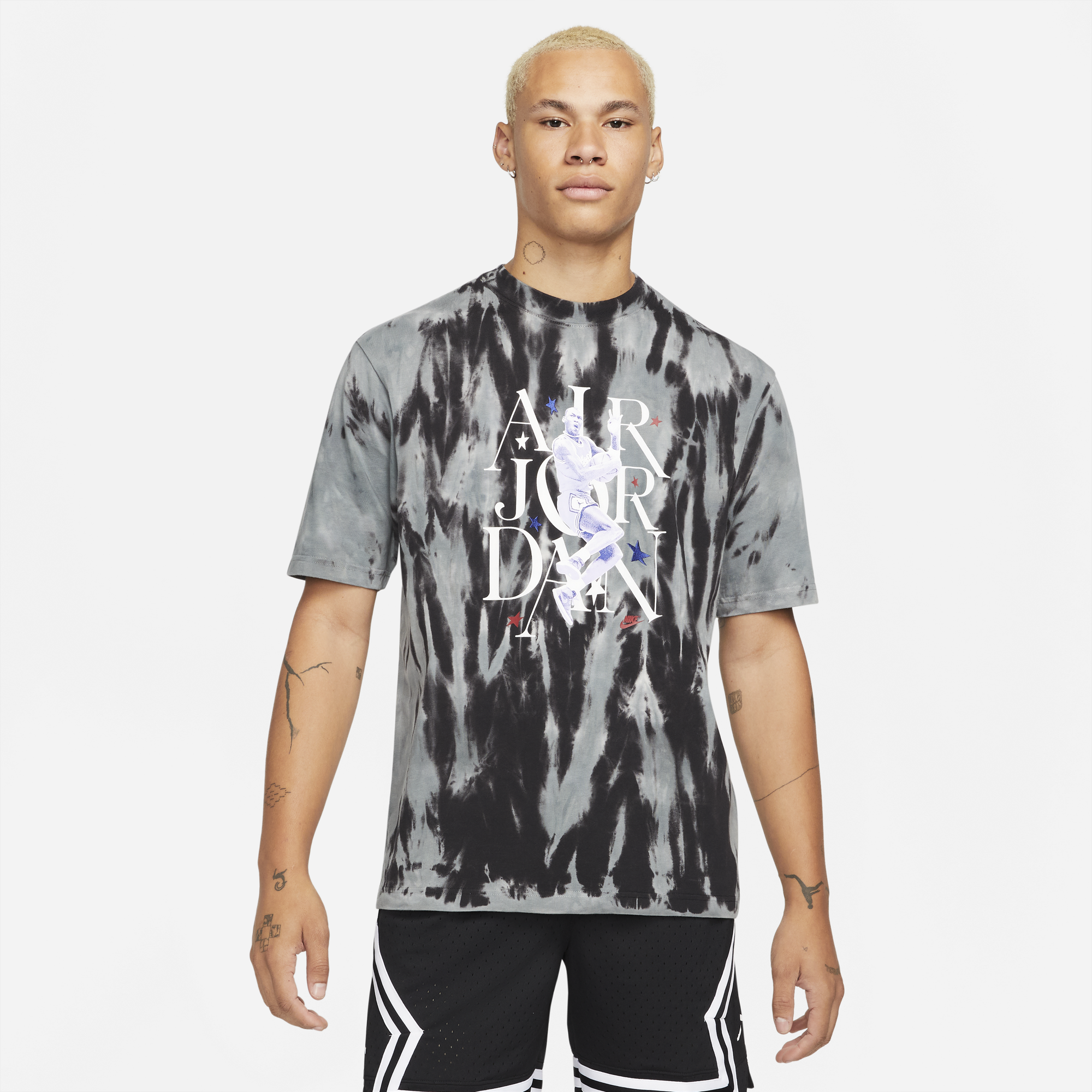 Air Jordan Mens Jordan Sport DNA '85 T-Shirt 'White/Multi'