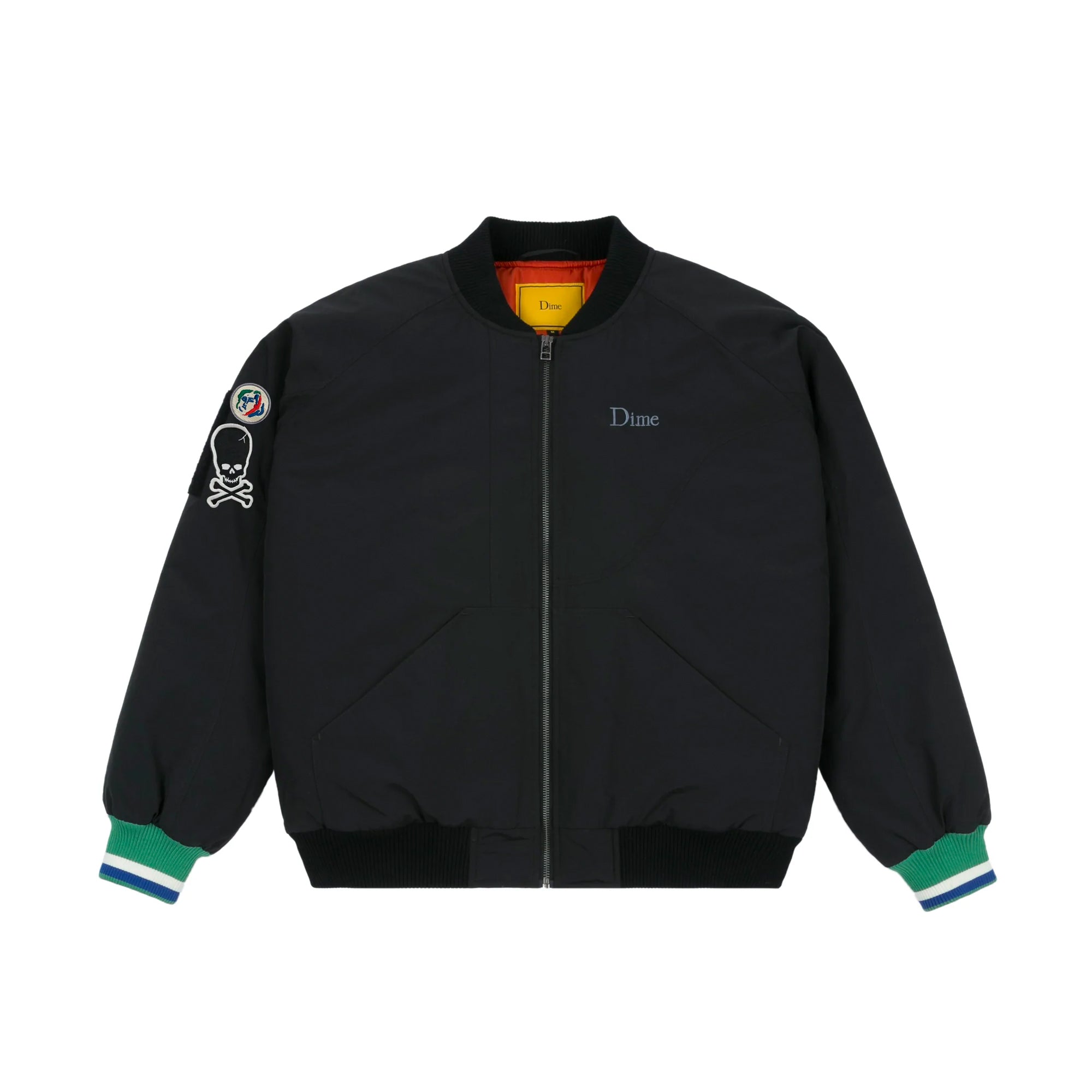 Dime Mens Velcro Patch Bomber Jacket