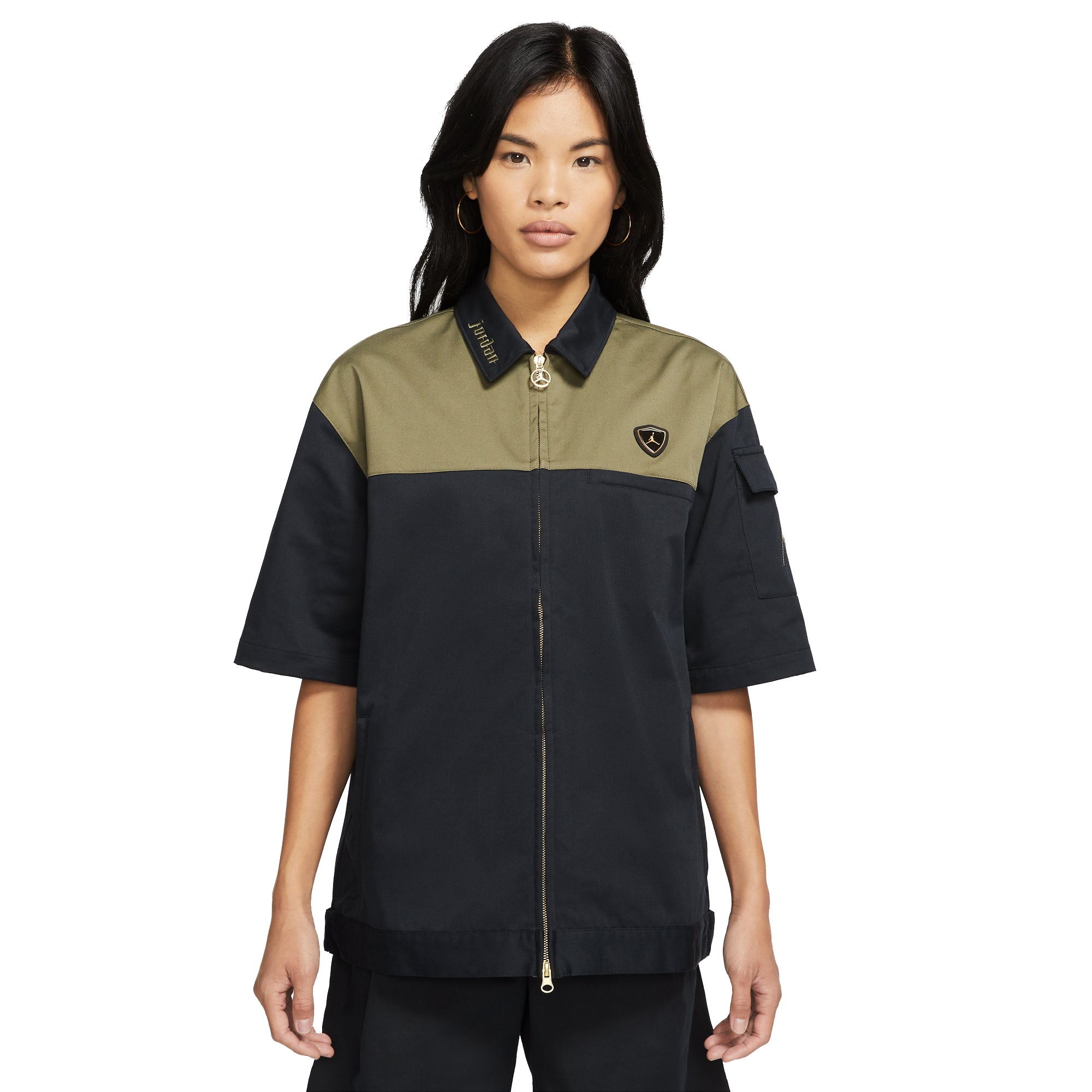 Jordan x Aleali May Womens Crew Shirt 'Black'