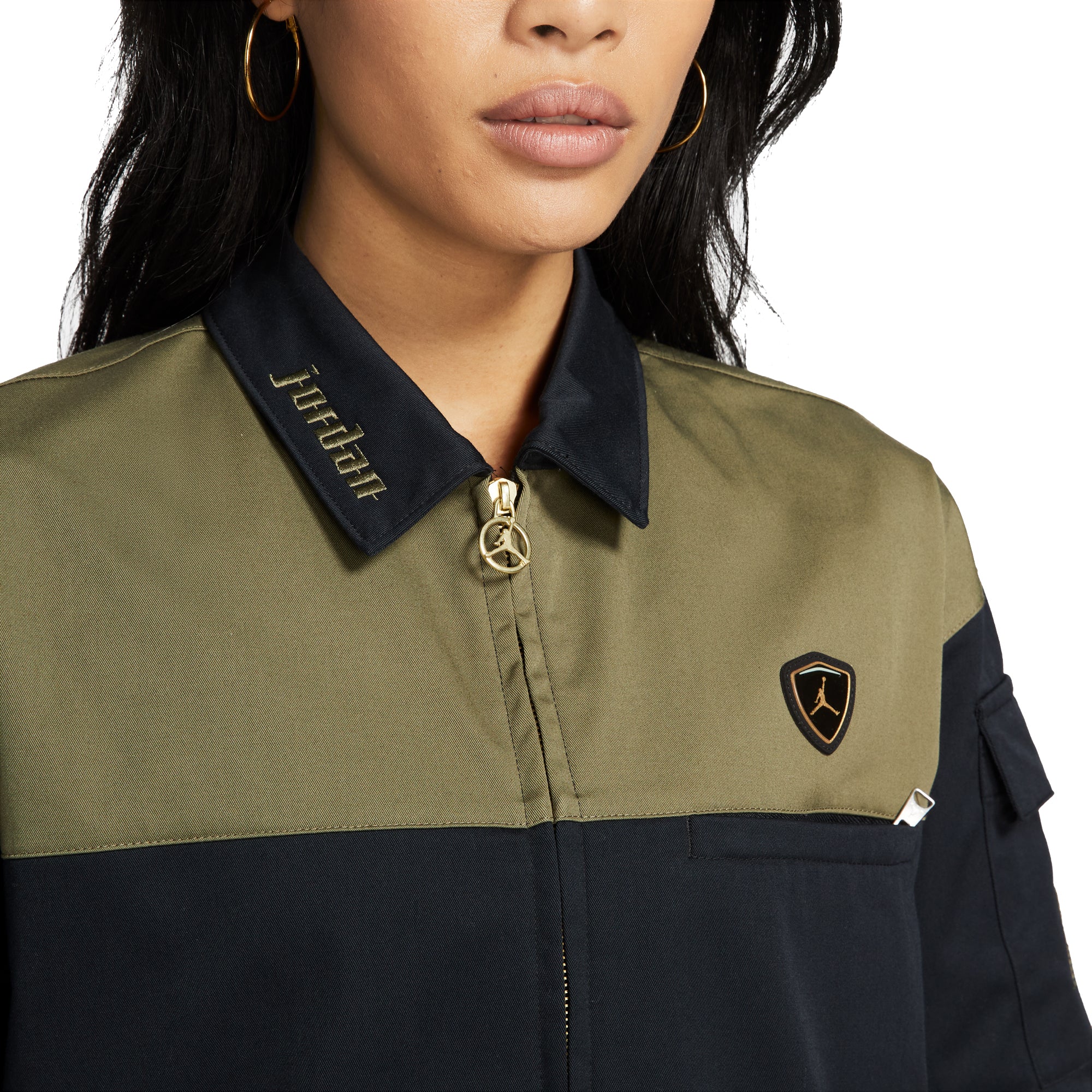 Jordan x Aleali May Womens Crew Shirt 'Black'