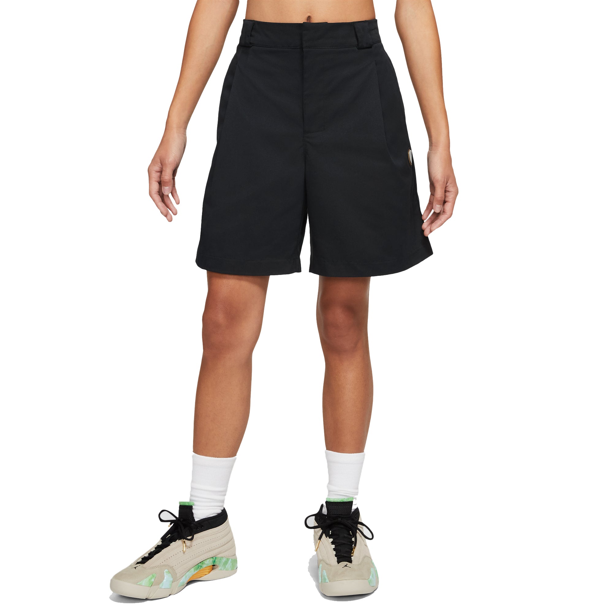 Jordan x Aleali May Womens Shorts 'Black/Medium Olive'