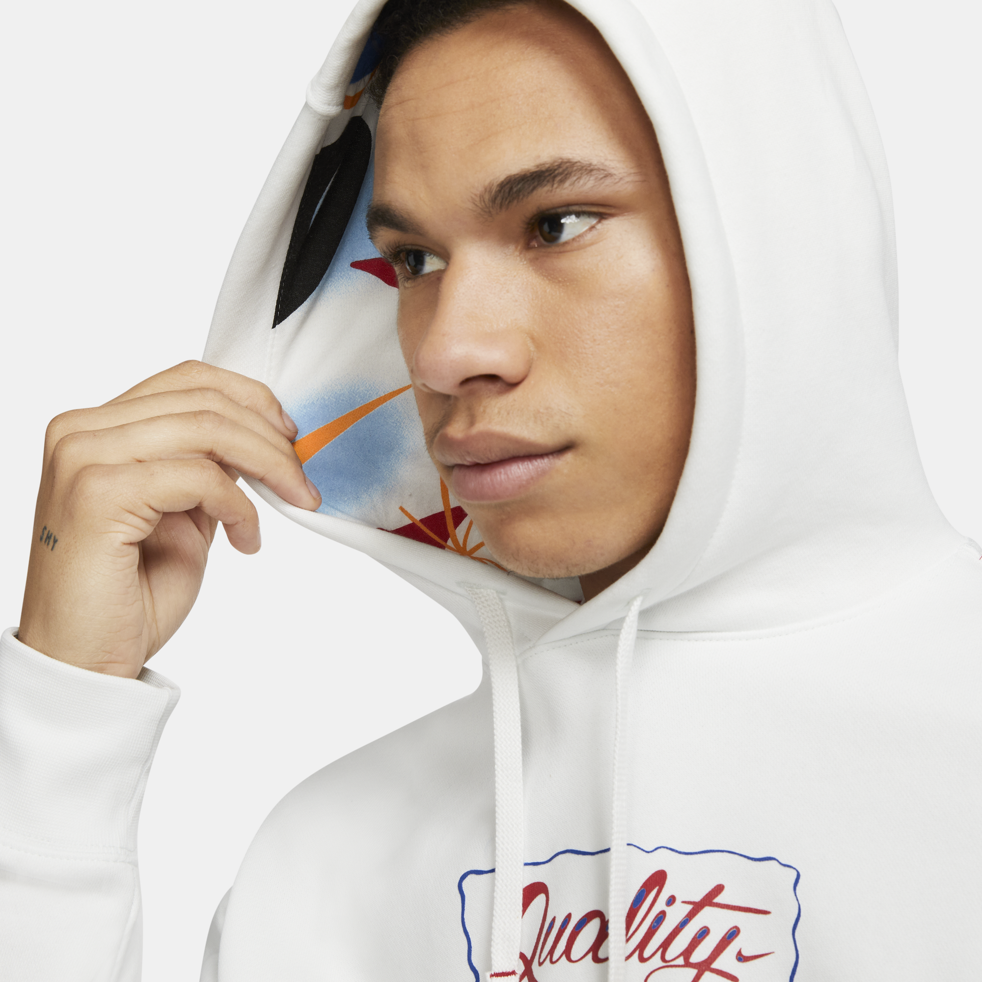 Nike Mens Sportswear Club Fleece 'White' Hoodie