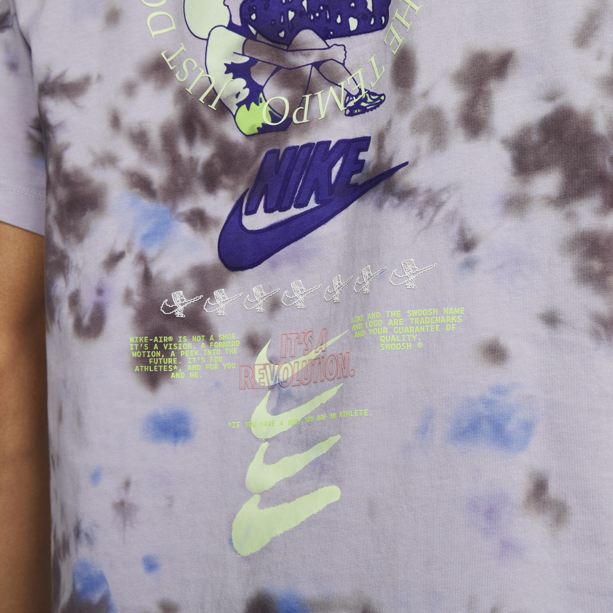 Nike Mens Sportswear Tee Off Noir/Violet Haze