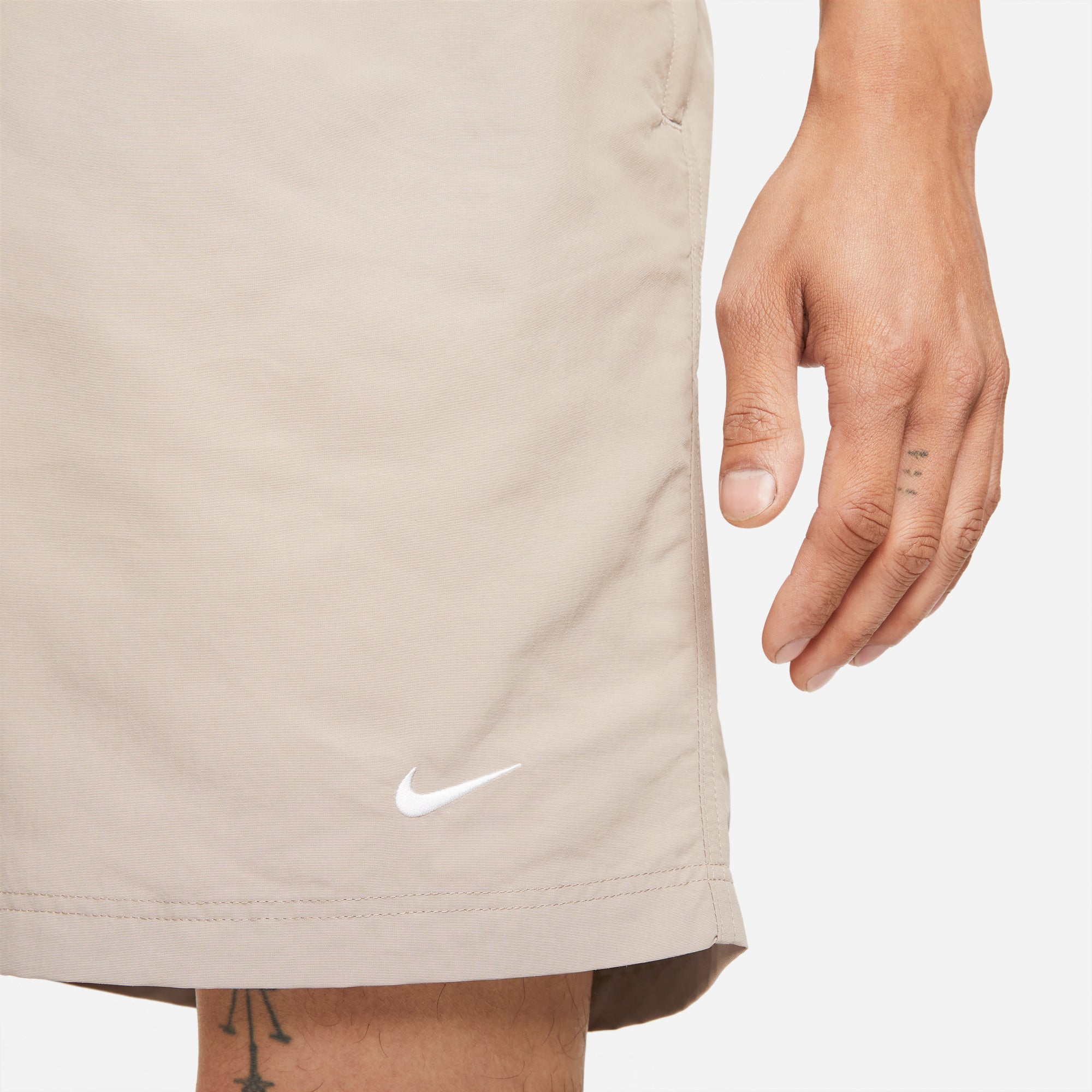 Nike Mens Swoosh Shorts Malt/White