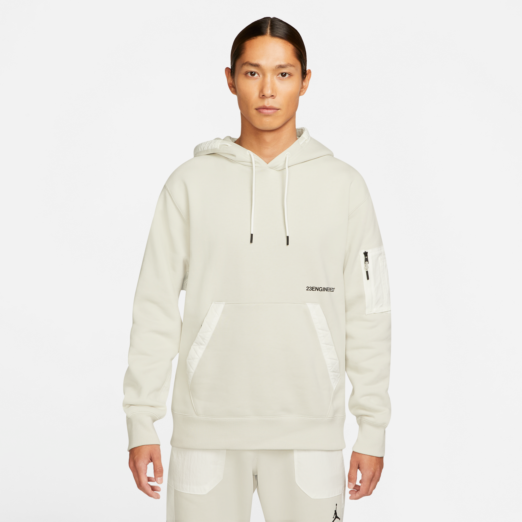 Air Jordan Mens 23 Engineered Fleece Hoodie 'Light Bone'