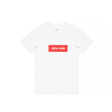Air Jordan Mens "New York" Stencil T-Shirt 'White'