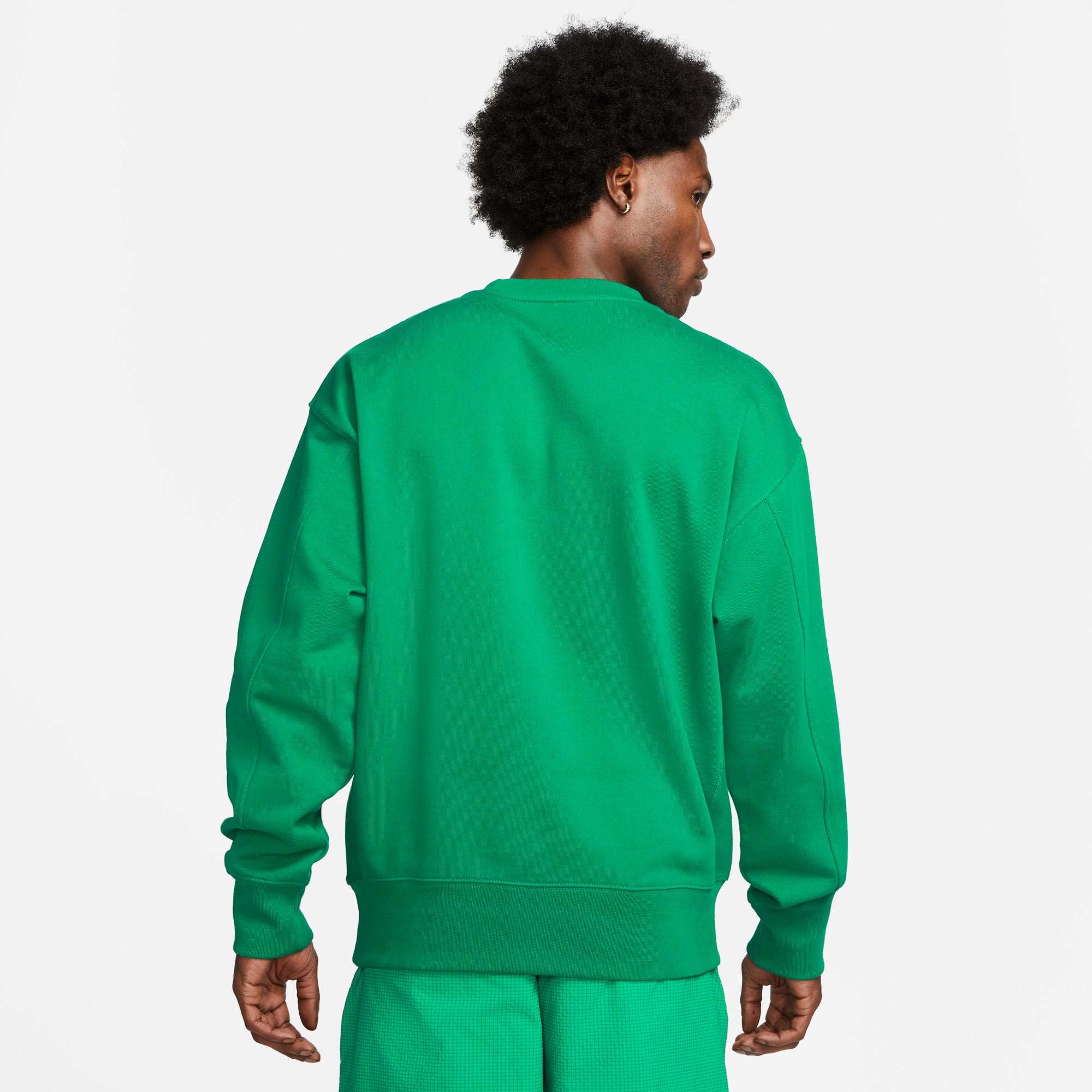 Nike Mens French Terry Crew Green