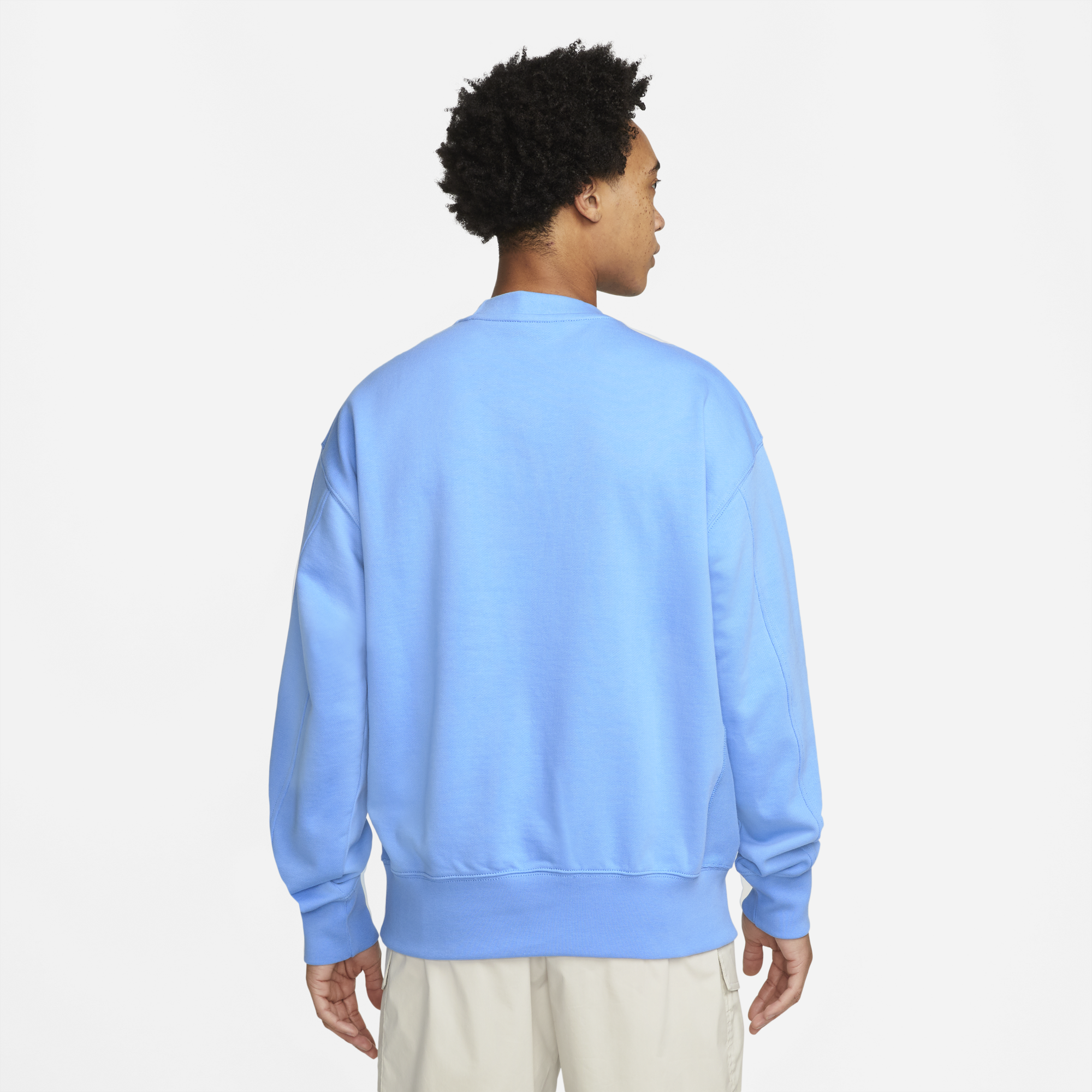 Nike Mens French Terry Crew Blue