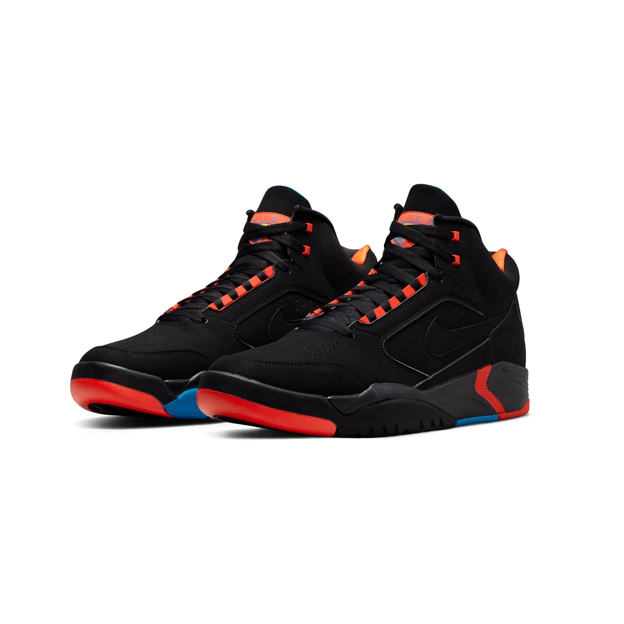 Nike Mens Airflight Lite Mid Shoes 'Black/Black-Team Orange'