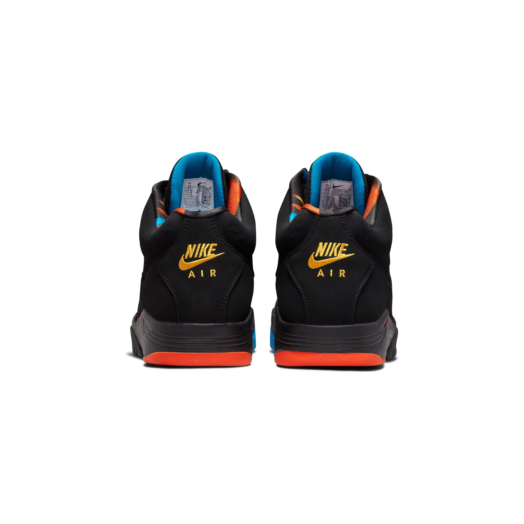 Nike Mens Airflight Lite Mid Shoes 'Black/Black-Team Orange'