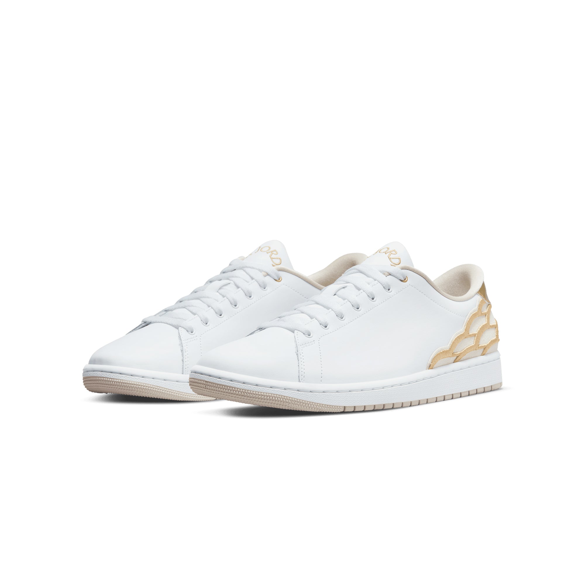 Air Jordan Mens 1 Centre Court Shoes 'White/Ly Orewood'