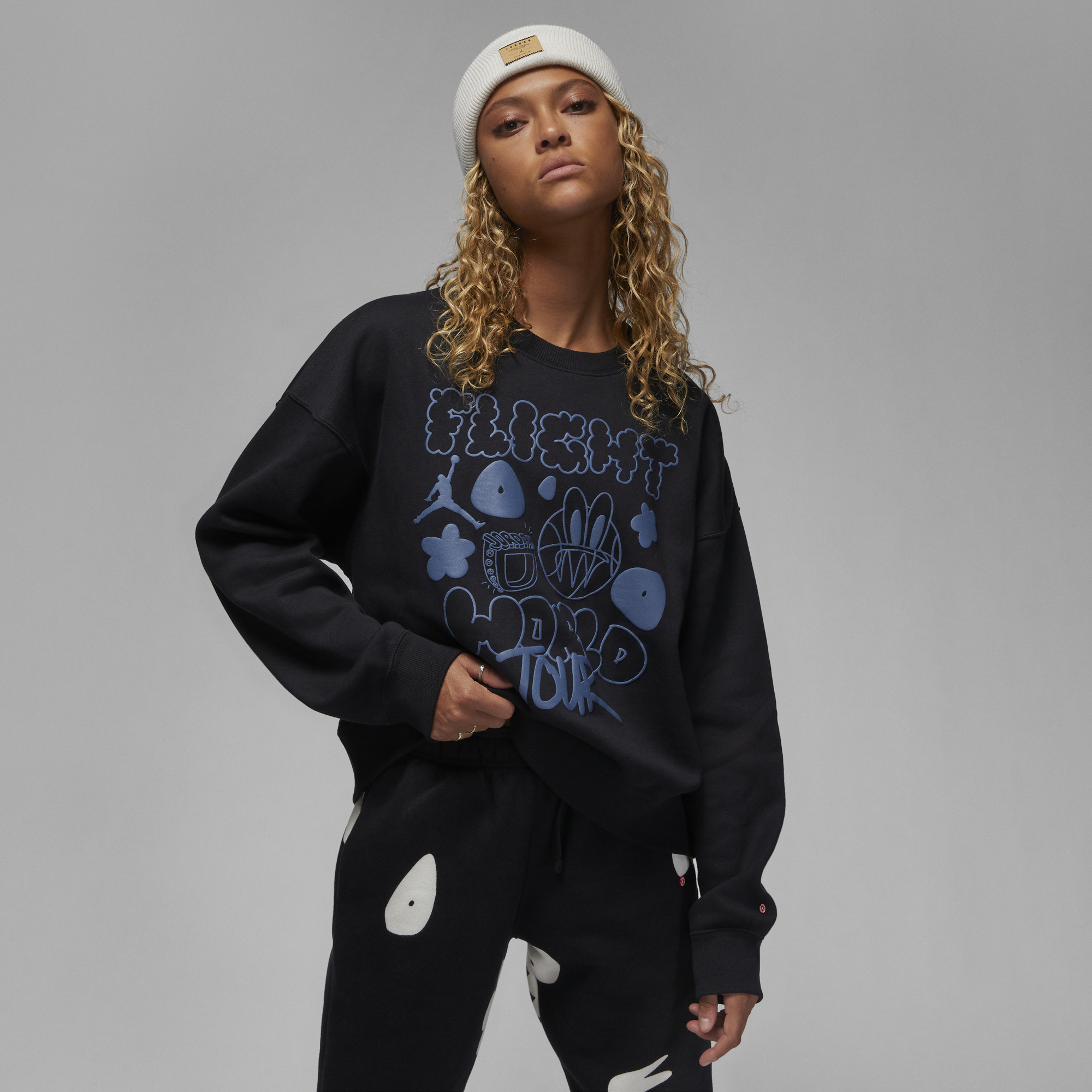 Air Jordan Artist Series by Mia Lee Womens Fleece Crew