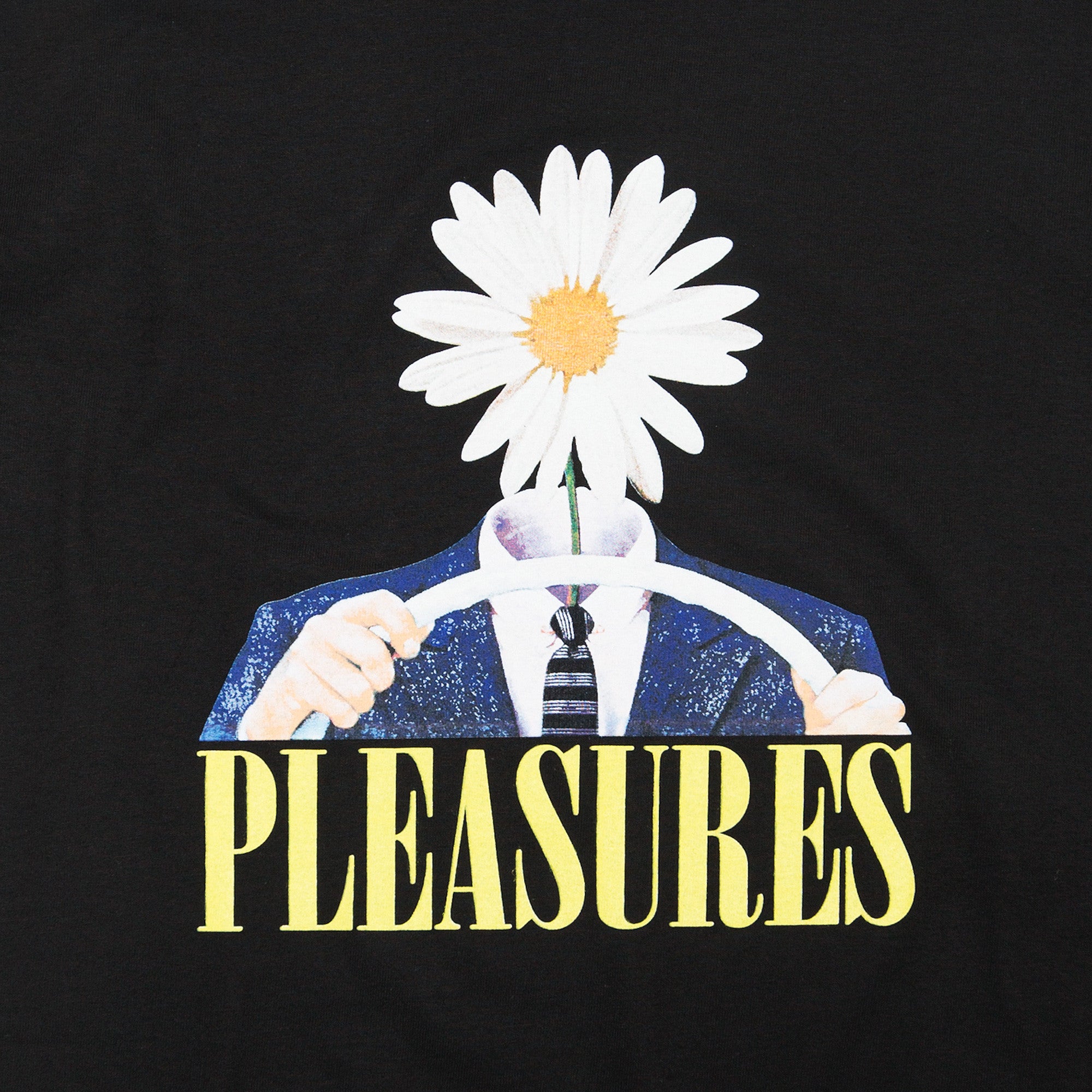 Pleasures, Drive Into, Tee, Black, Flower Head, T-shirt