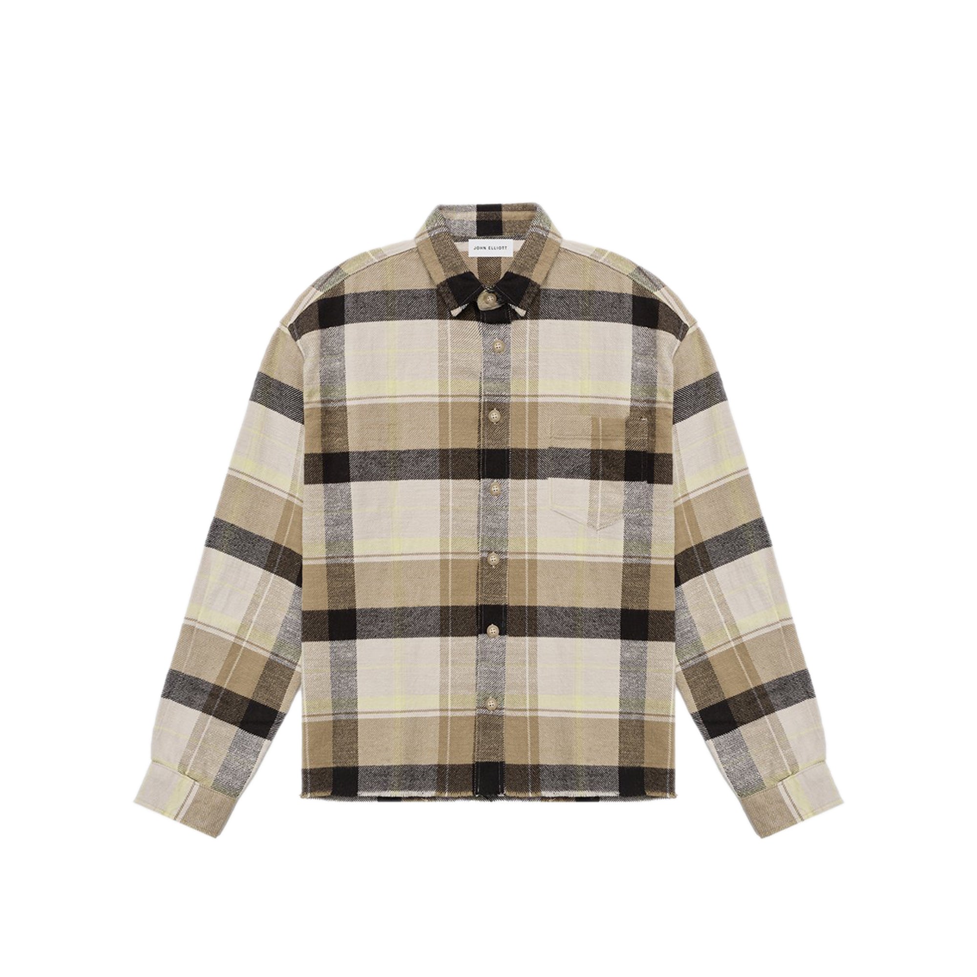 John Elliott Mens Hemi Oversized Shirt 'Cyclone Check'