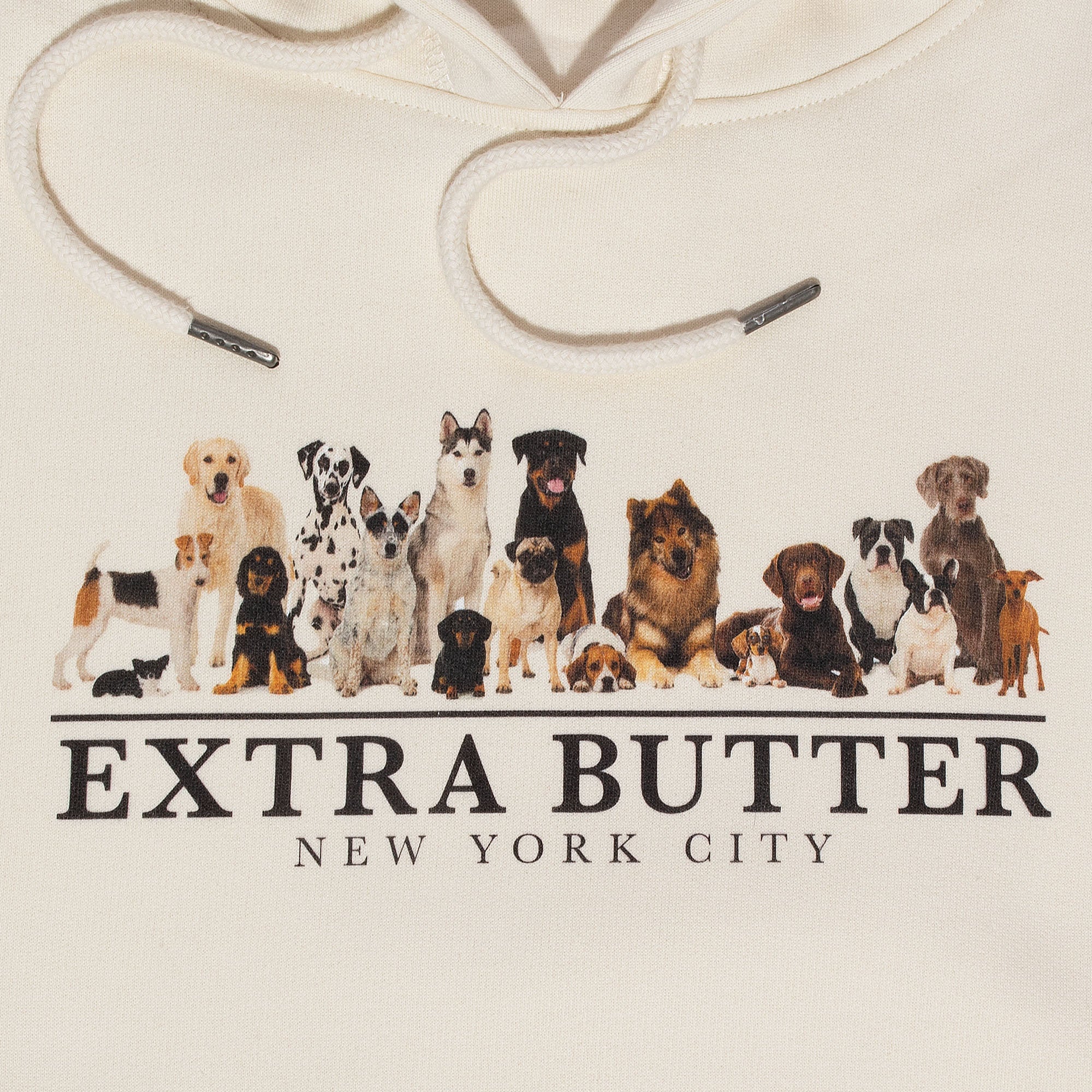 Extra Butter Dog Portrait Hoodie 'Natural'