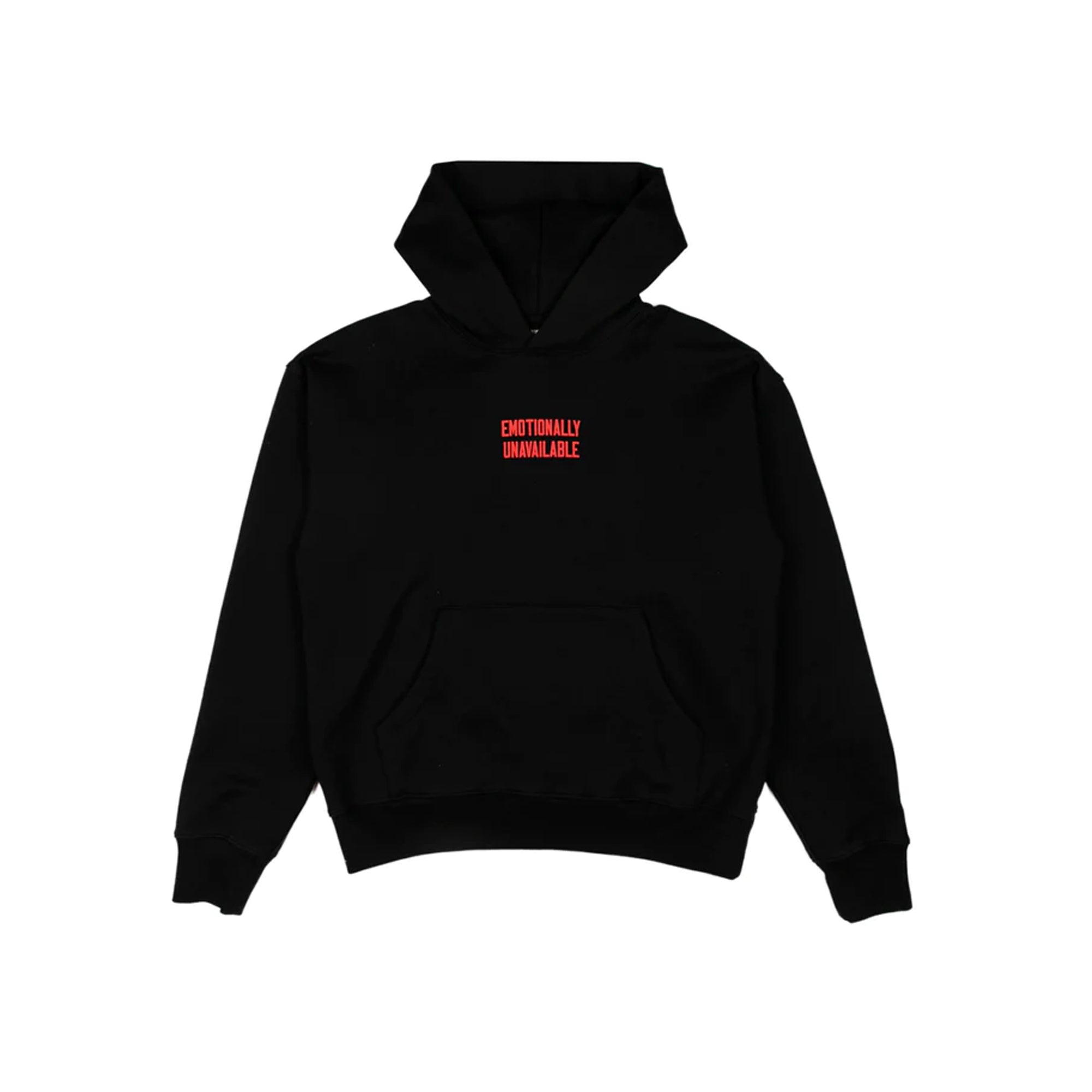 Emotionally Unavailable Mens Logo Type Hoodie