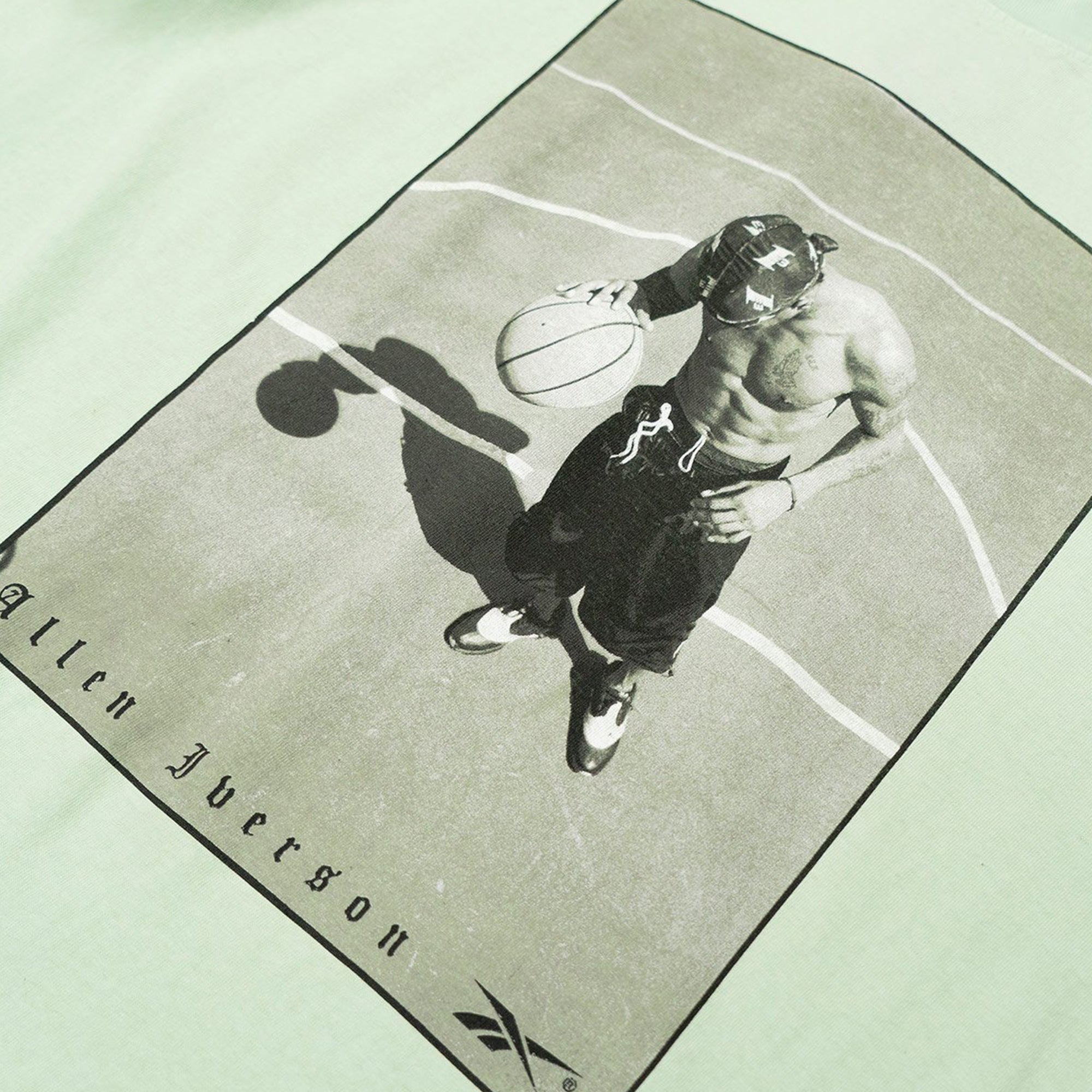 Reebok Allen Iverson Courtlife T-Shirt in Seafoam