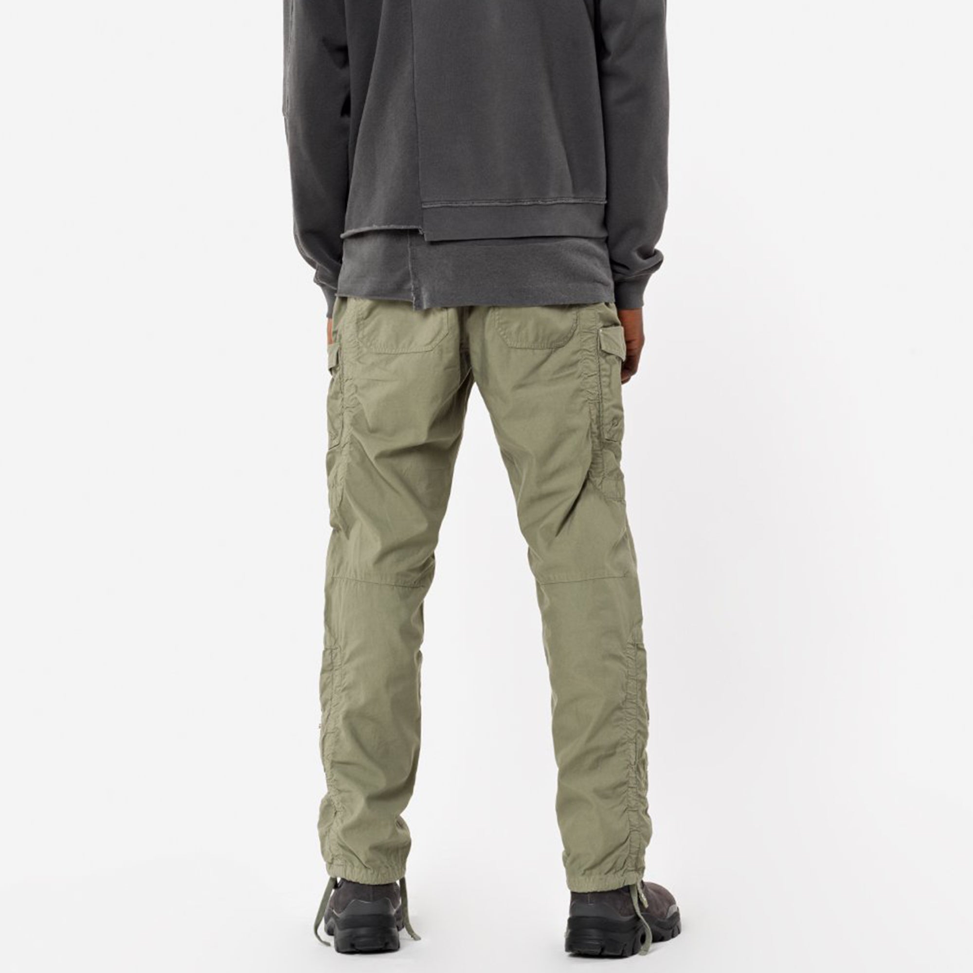 John Elliott Mens Cotton Poplin Frame Cargo Pants 'Olive'