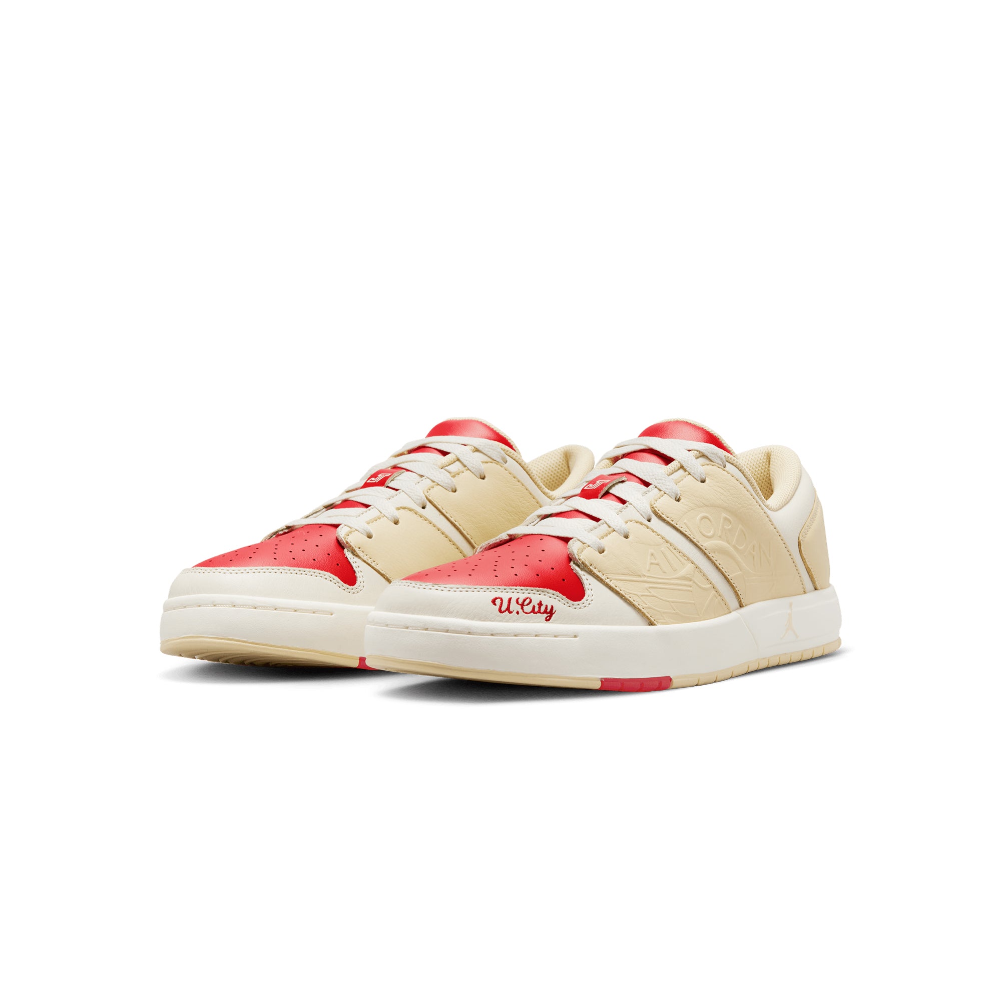 Air Jordan 37 Jayson Tatum Shoes - Size 10 - Pale Vanilla / University Red
