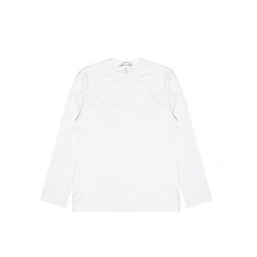 Comme Des Garcons Shirt Mens Back Print LS Tee White