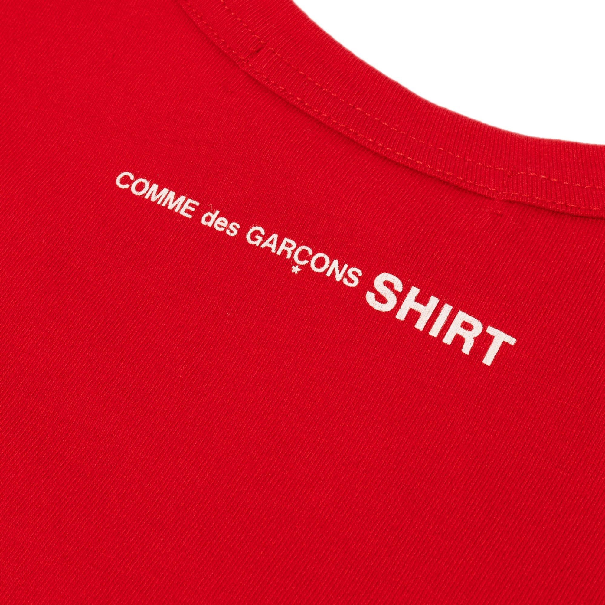 Comme Des Garcons Shirt Mens Back Print SS Tee Red