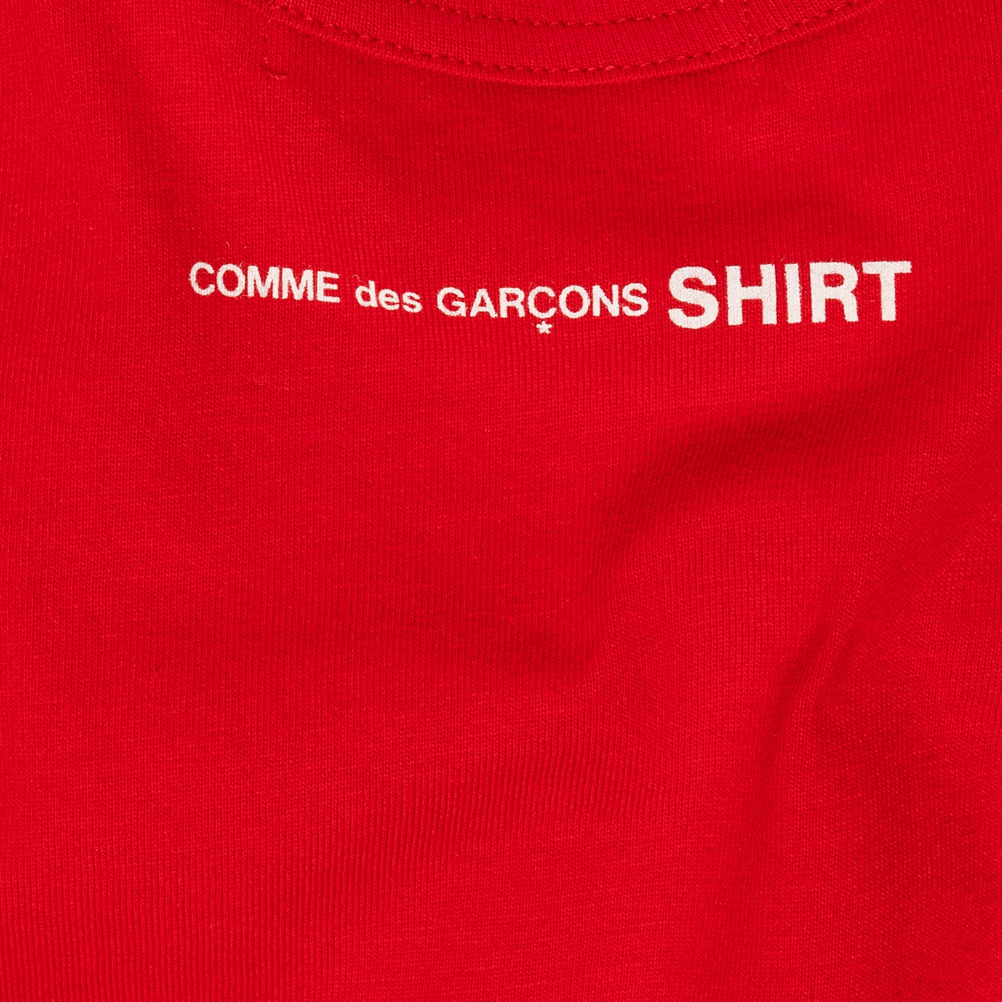 Comme Des Garcons Shirt Mens Back Print SS Tee Red