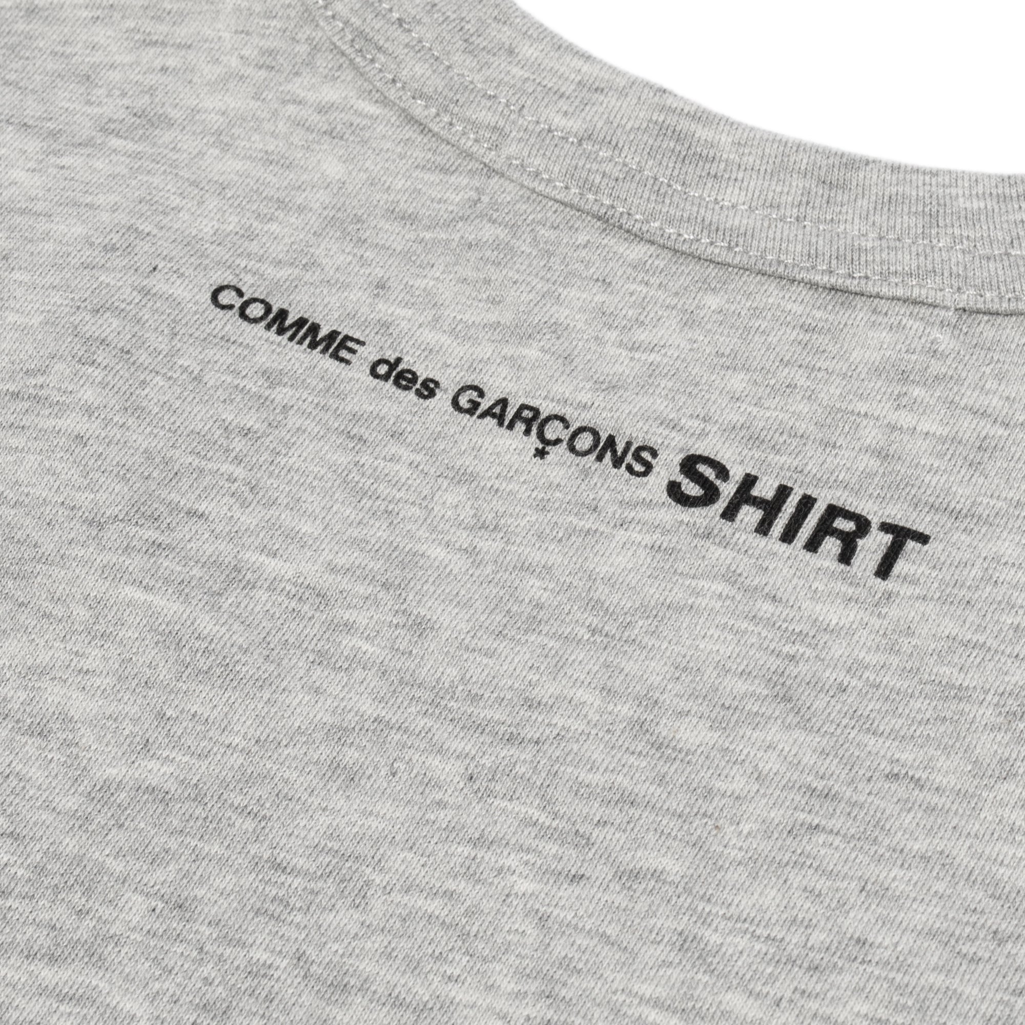 Comme Des Garcons Shirt Mens Back Print SS Tee Grey