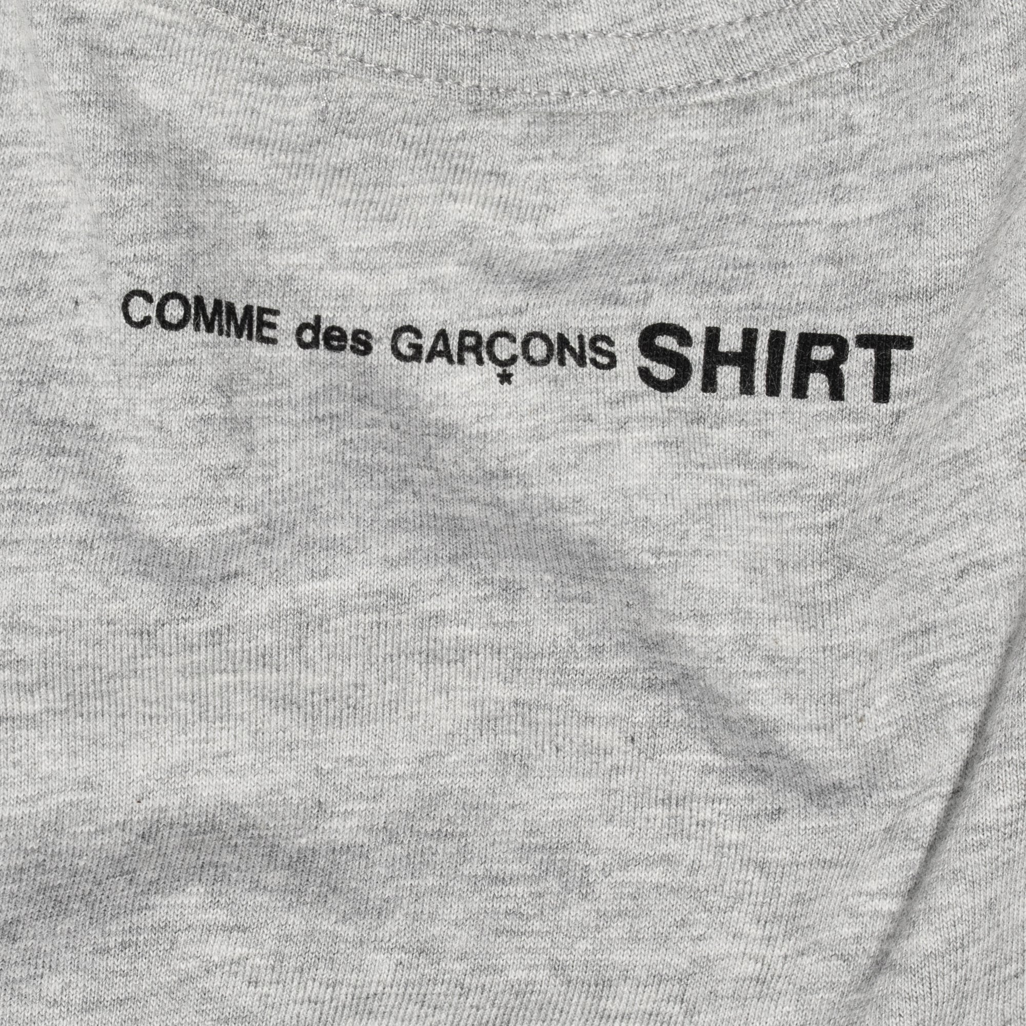 Comme Des Garcons Shirt Mens Back Print SS Tee Grey