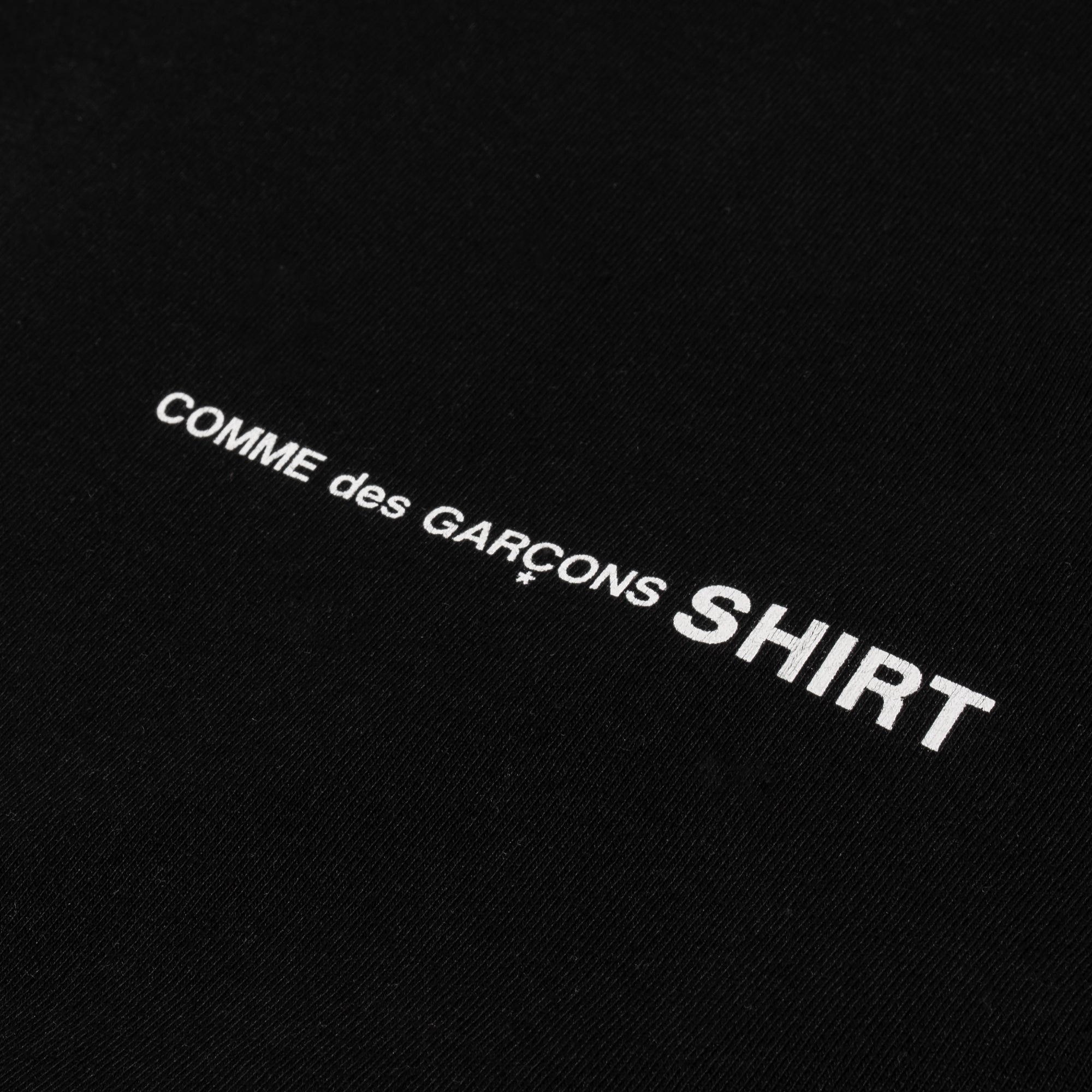 Comme Des Garcons Shirt Mens Logo LS Tee Black