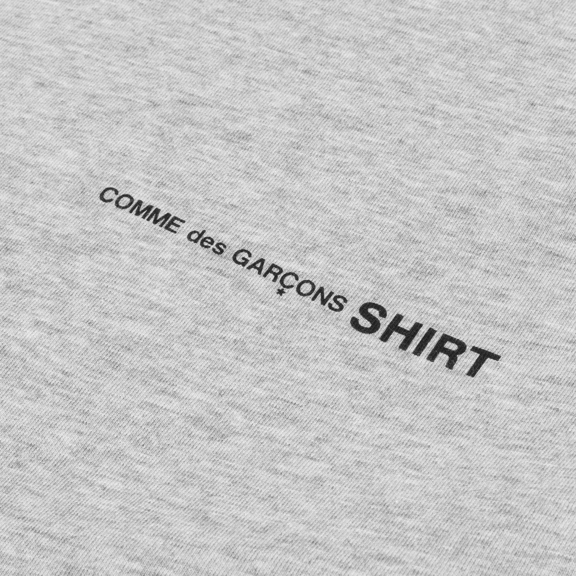 Comme Des Garcons Shirt Mens Logo LS Tee Grey